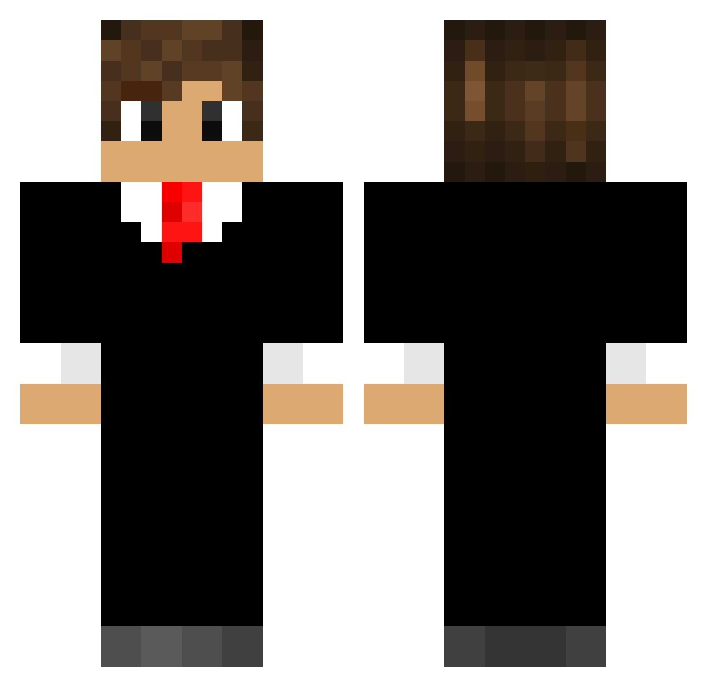 vitoriba Minecraft skin, front and back view