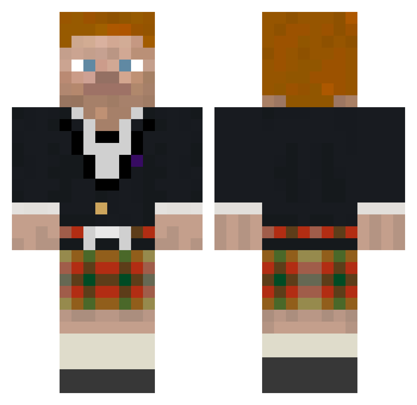 batmanmanmanman Minecraft skin, front and back view