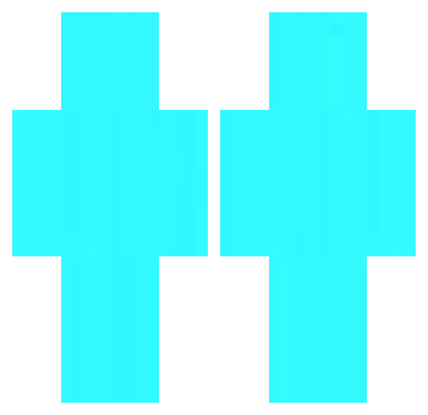 Tzhkass Minecraft skin, front and back view
