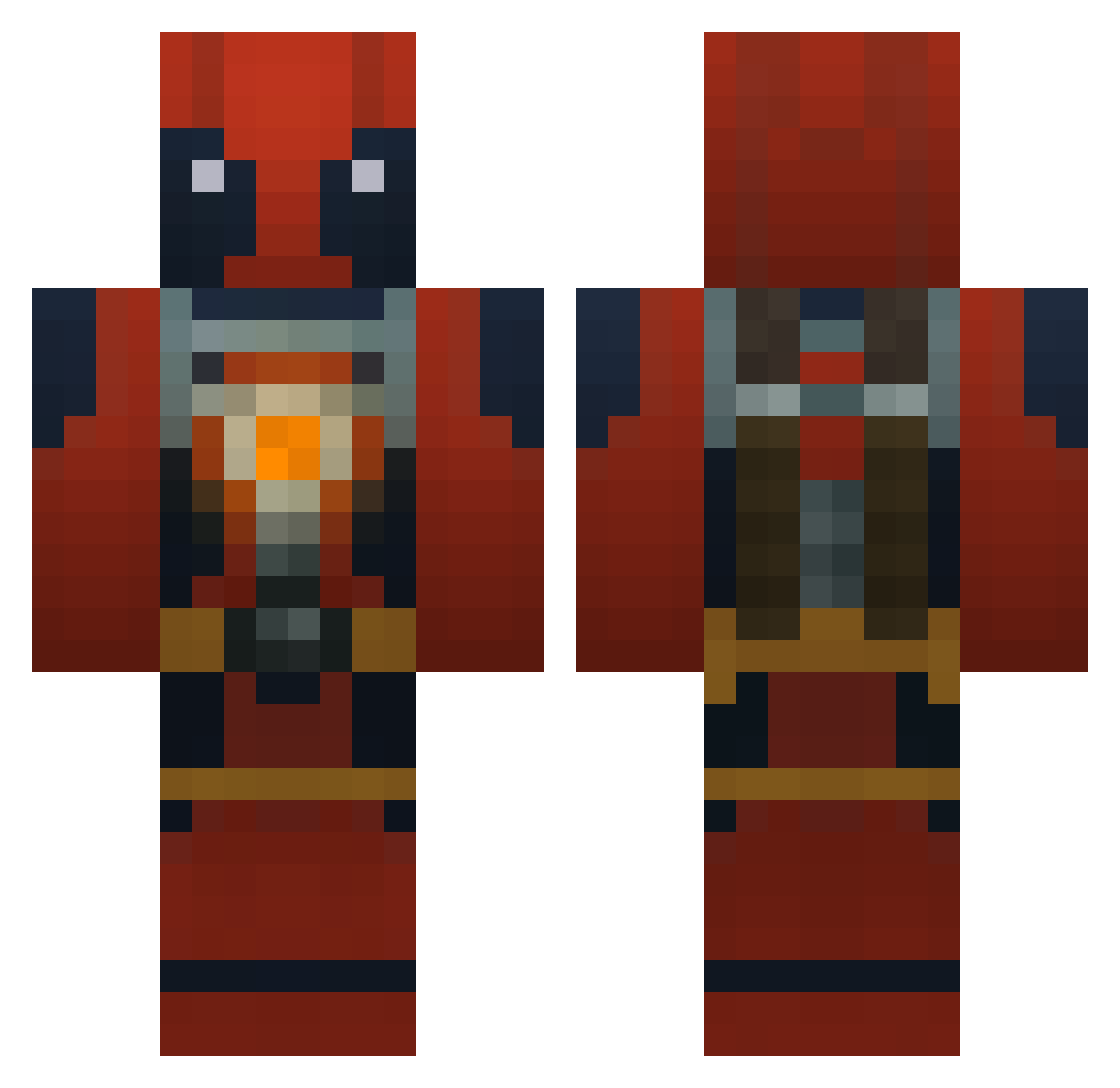 Dman4536 Minecraft skin, front and back view