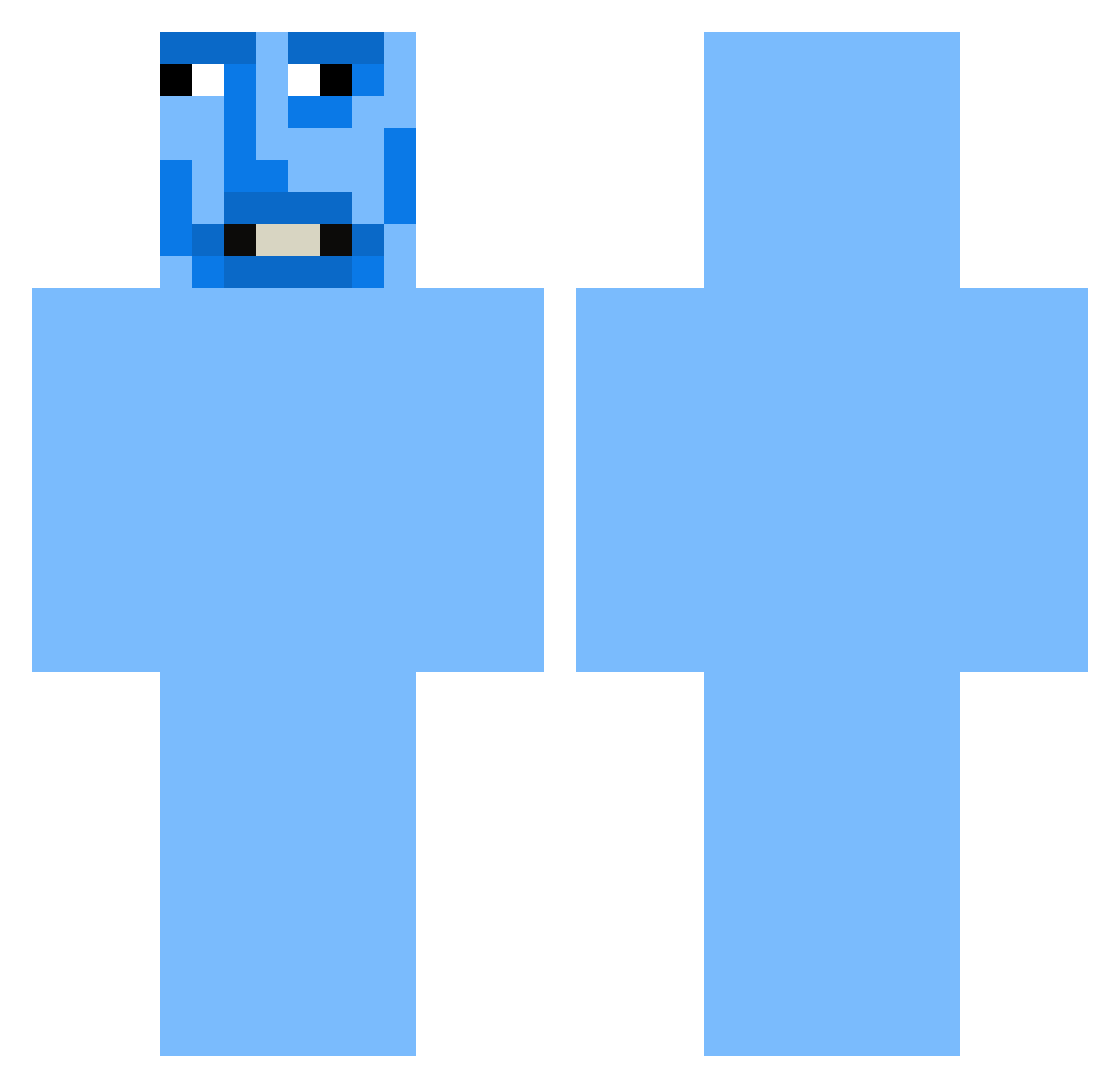 timenick Minecraft skin, front and back view