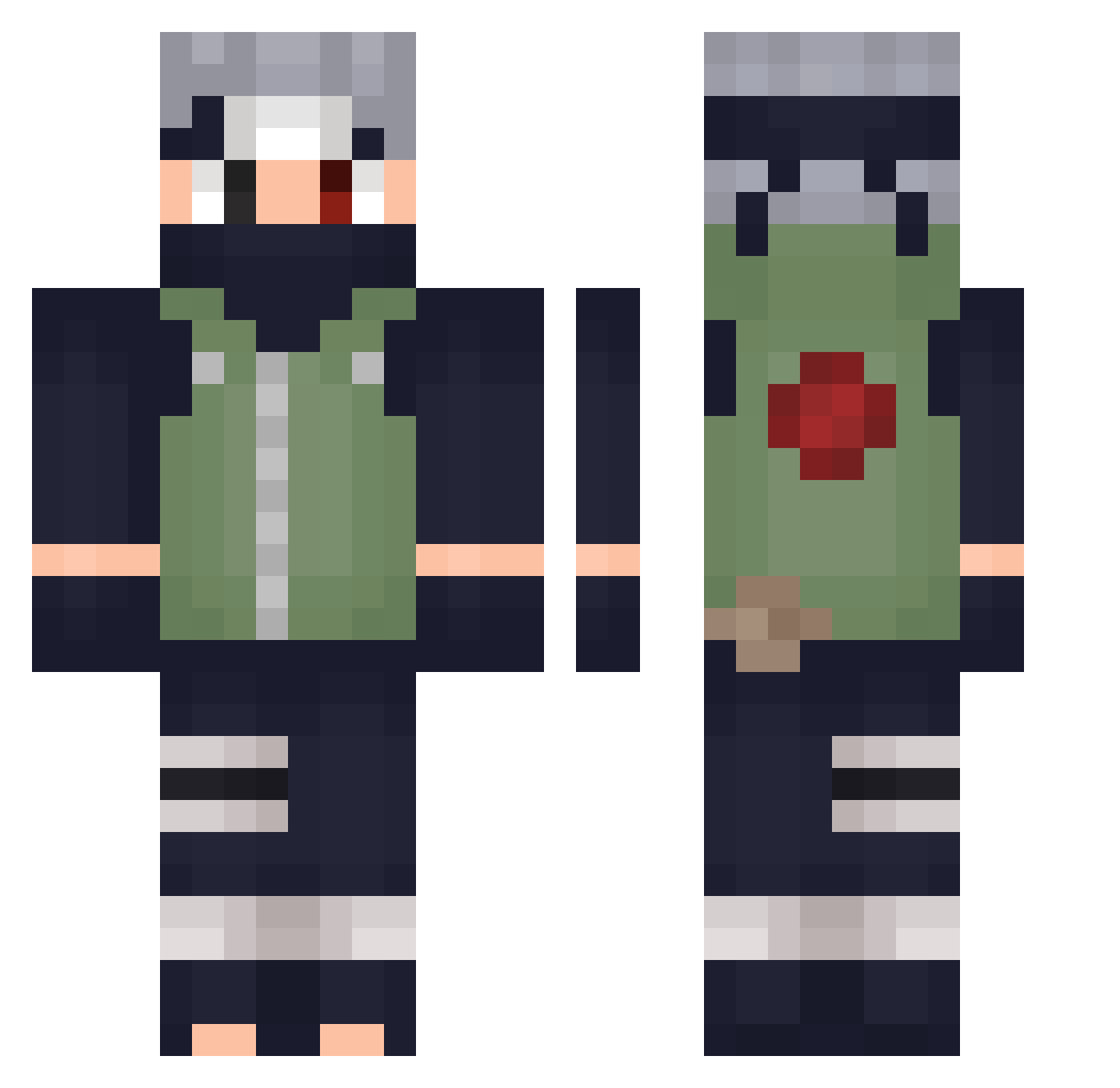 Sendal14 Minecraft skin, front and back view