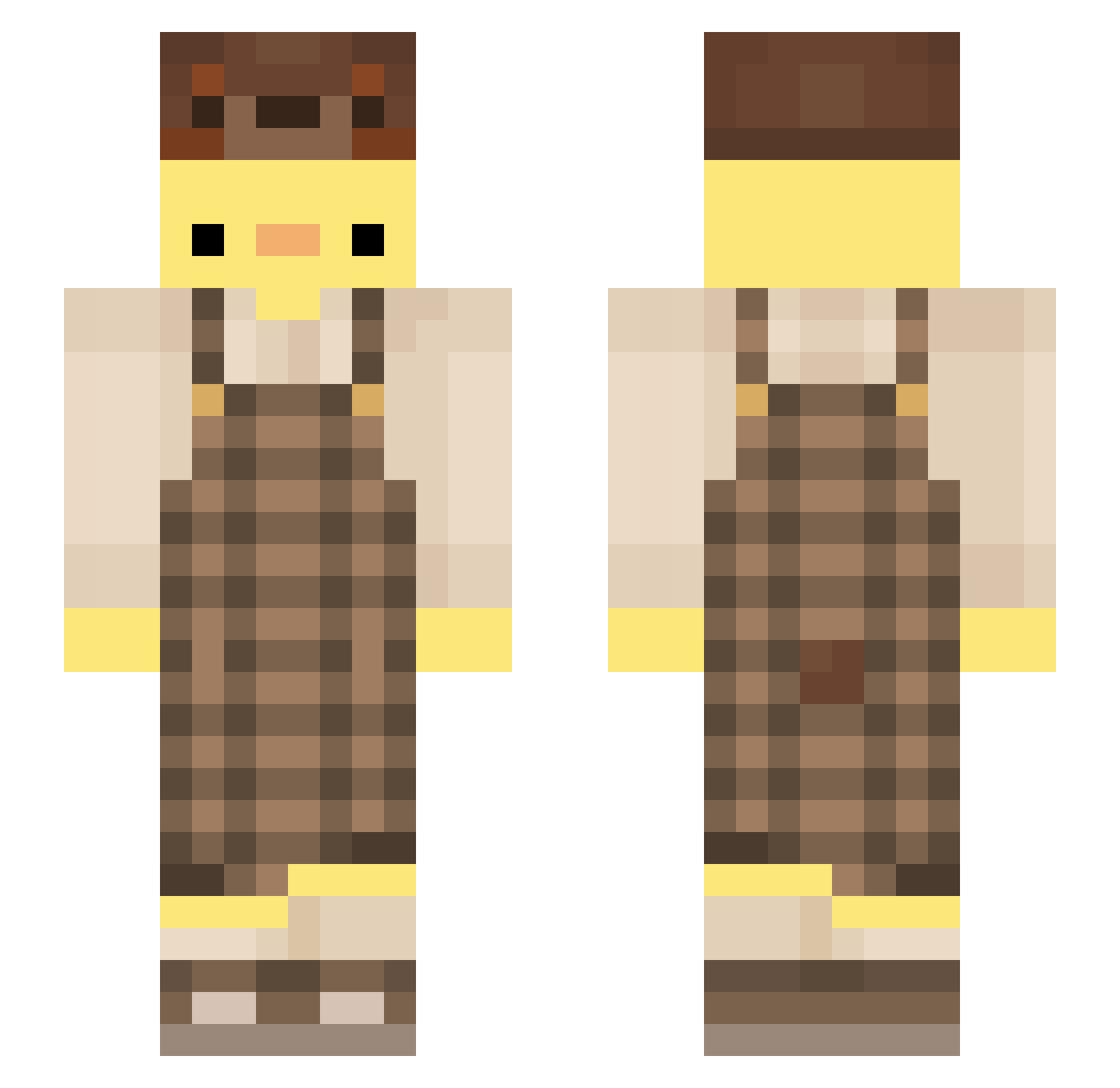 uwuouowo Minecraft skin, front and back view
