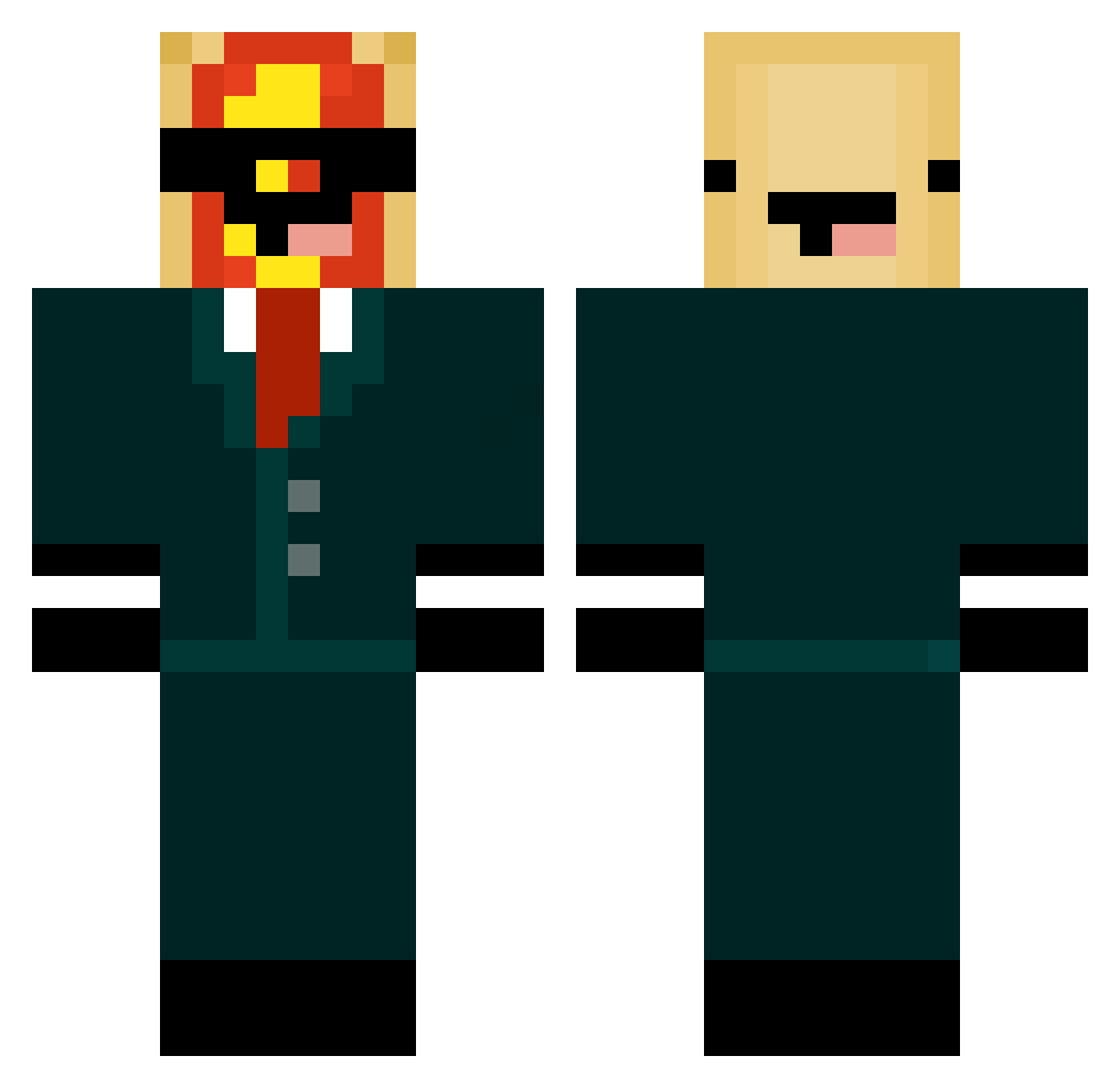 Luucuttaja Minecraft skin, front and back view