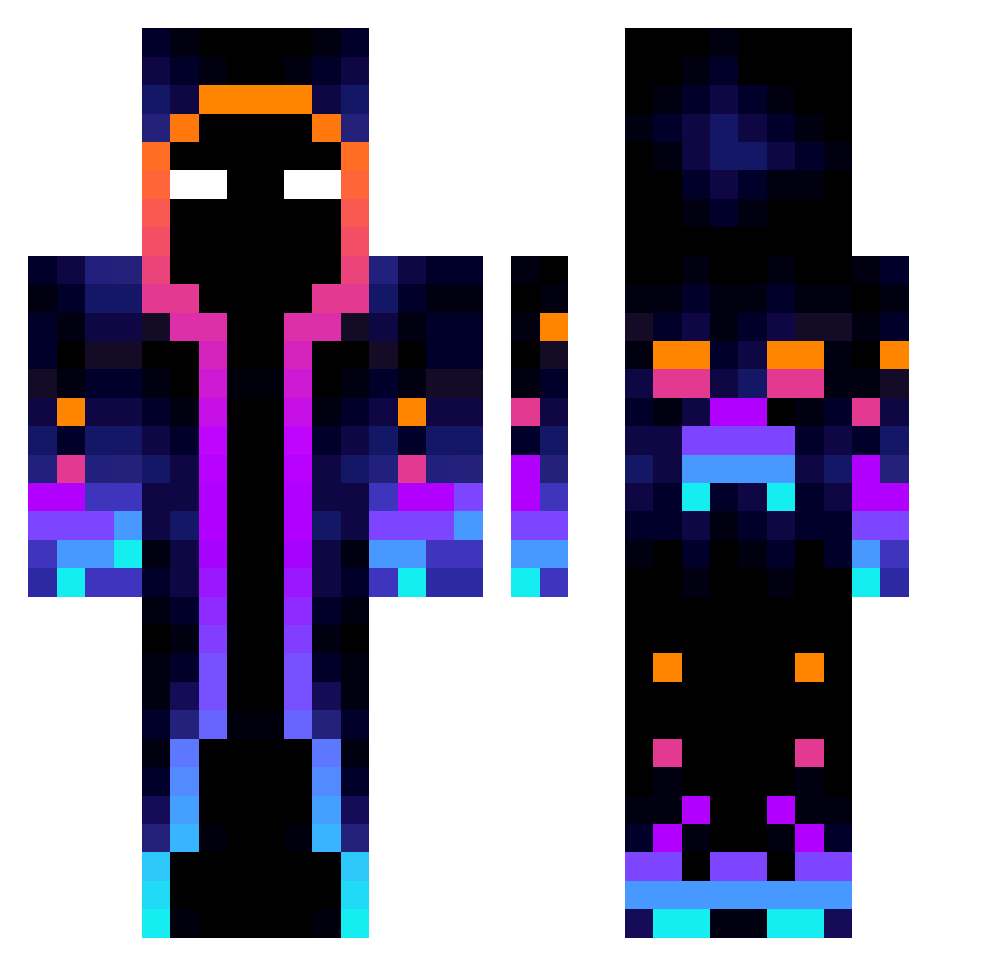 ZTHHZT Minecraft skin, front and back view