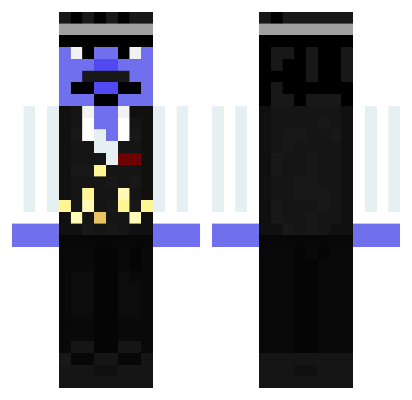 CreptSimpMaxEgir Minecraft skin, front and back view