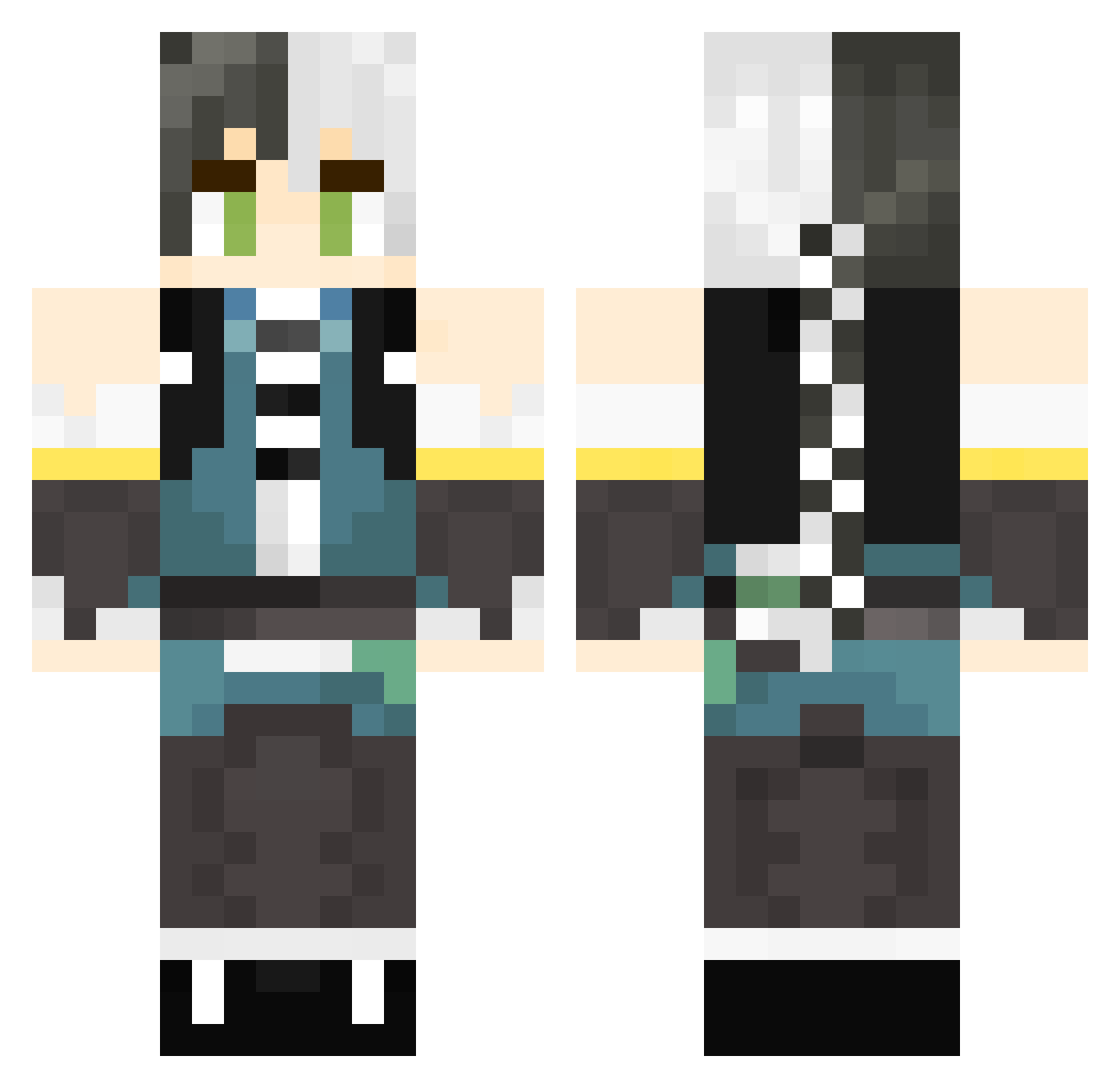 Cloudcould Minecraft skin, front and back view