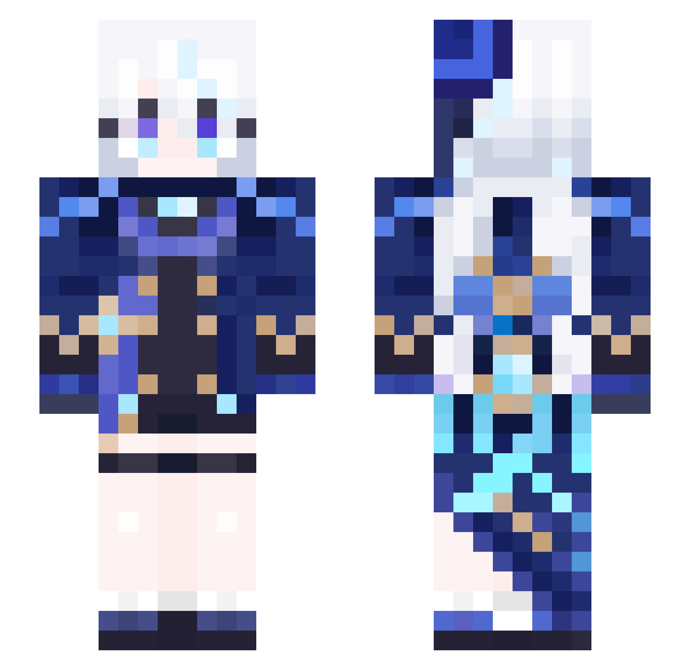 modseumods Minecraft skin, front and back view