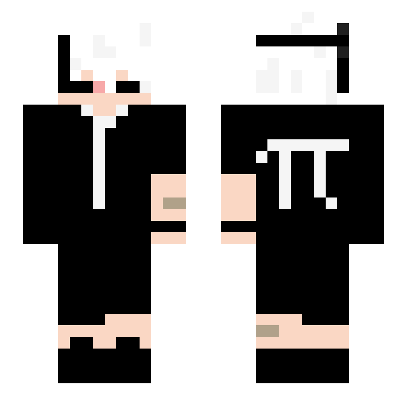 Thaiph Minecraft skin, front and back view