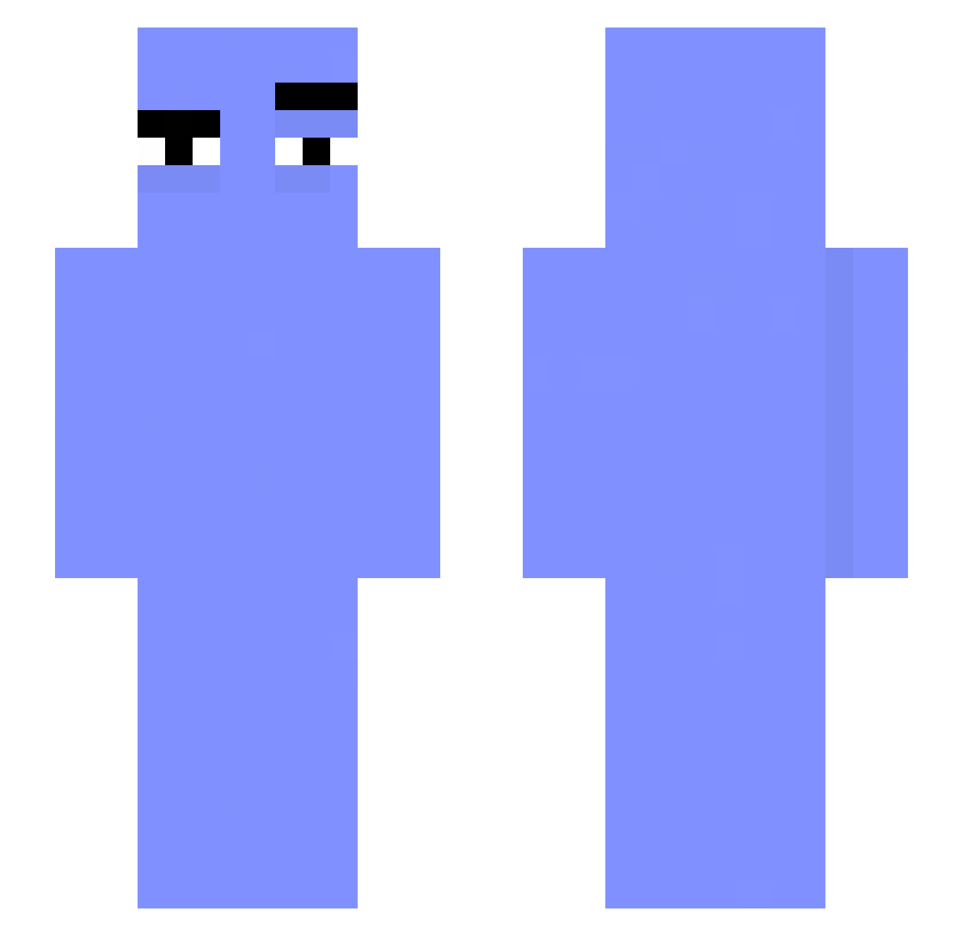 clykeed Minecraft skin, front and back view
