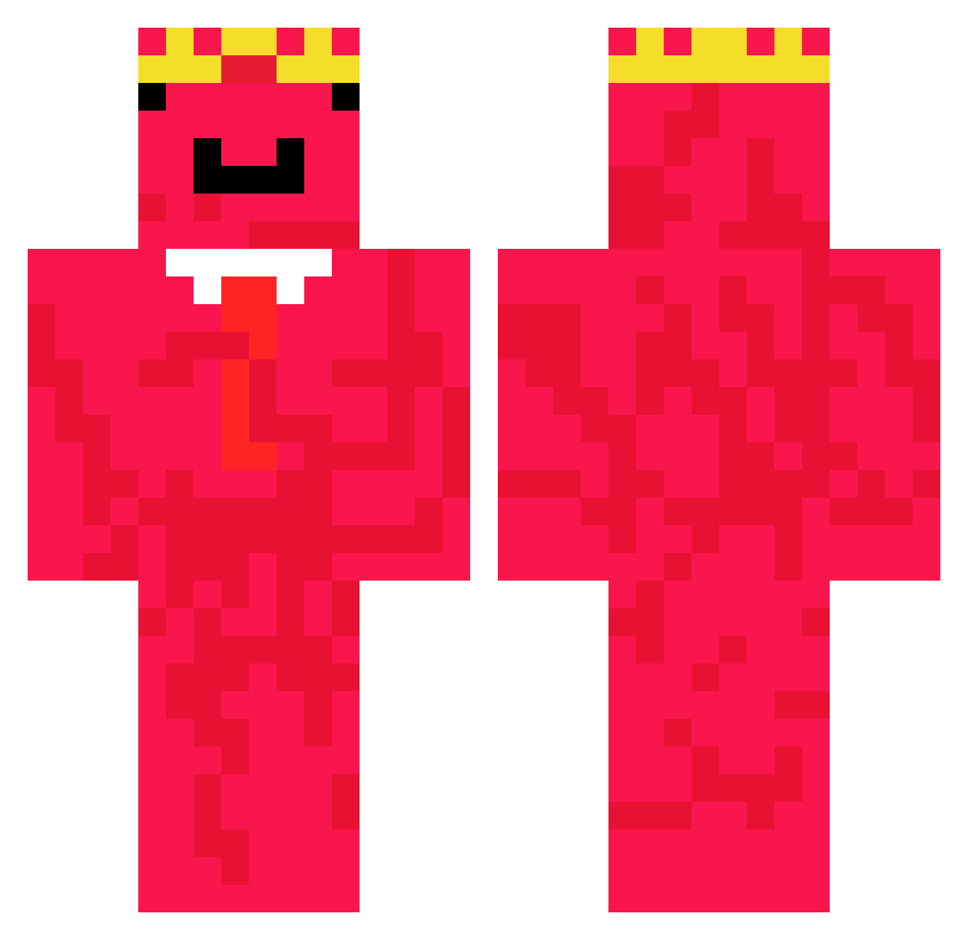 xqbek9 Minecraft skin, front and back view