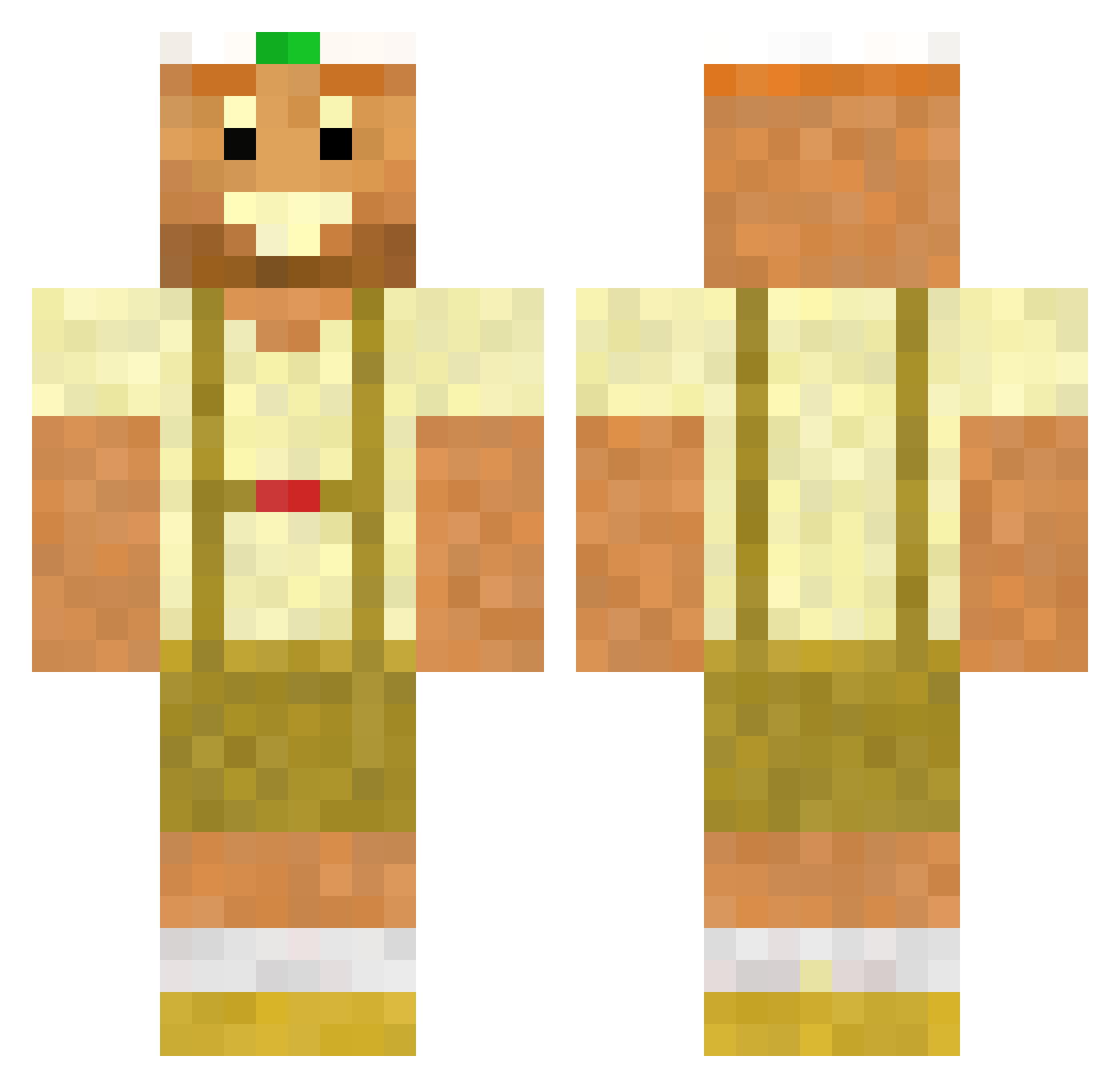VojtBomb00 Minecraft skin, front and back view