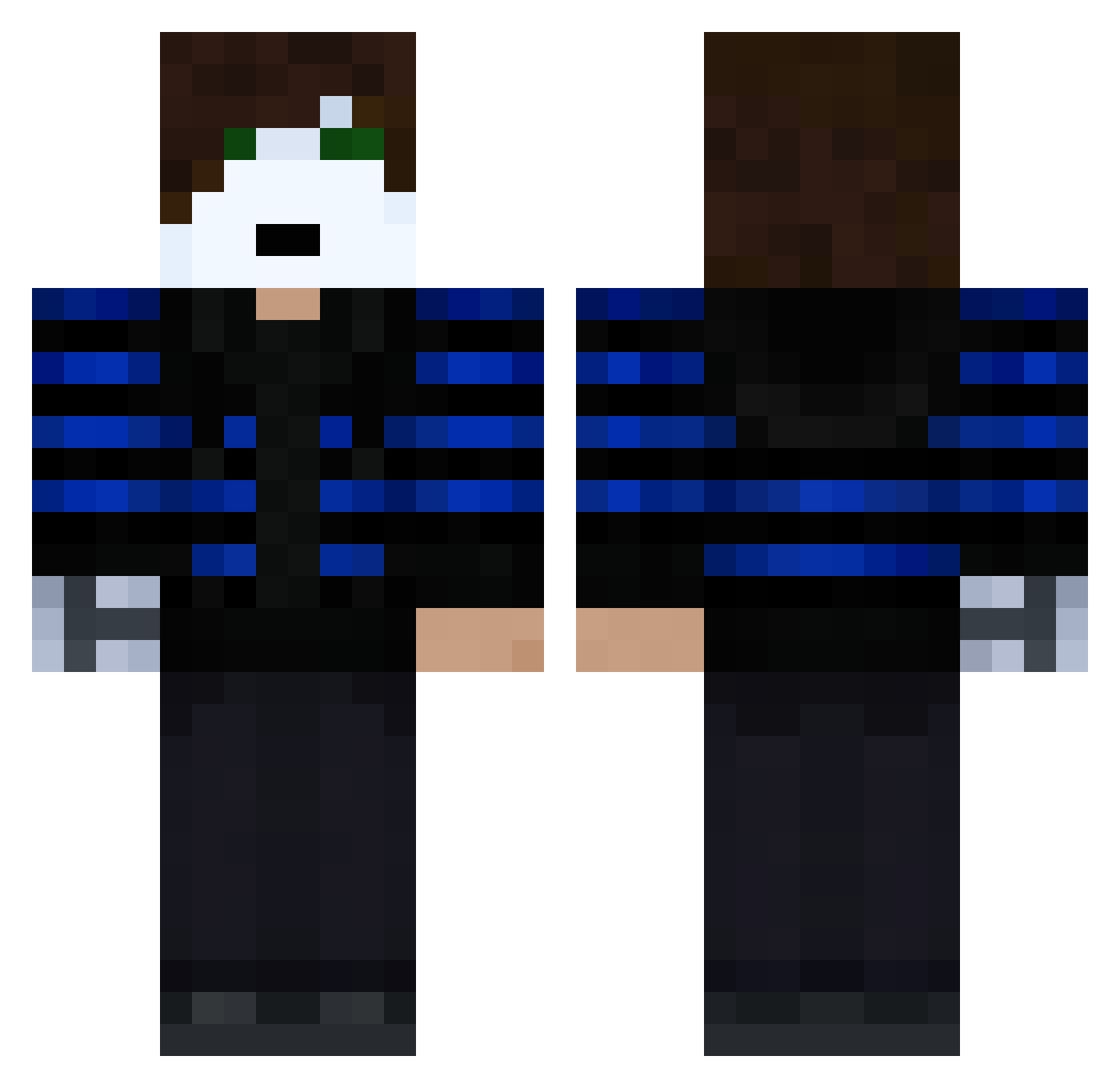 LocoSchwizer Minecraft skin, front and back view