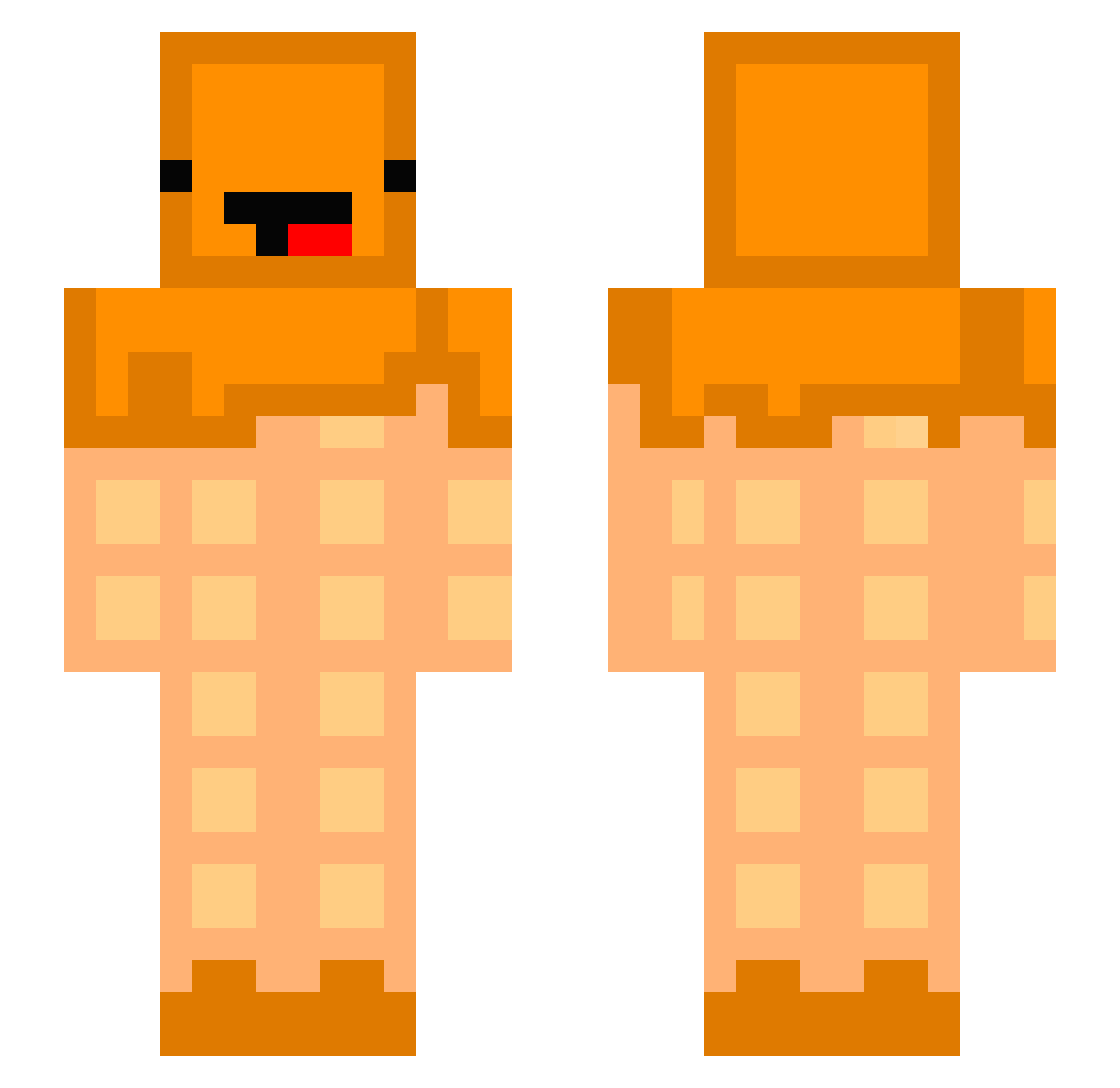 ThiccSoup420 Minecraft skin, front and back view