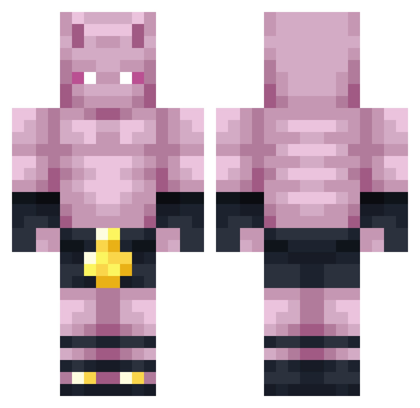 nkntattoo Minecraft skin, front and back view