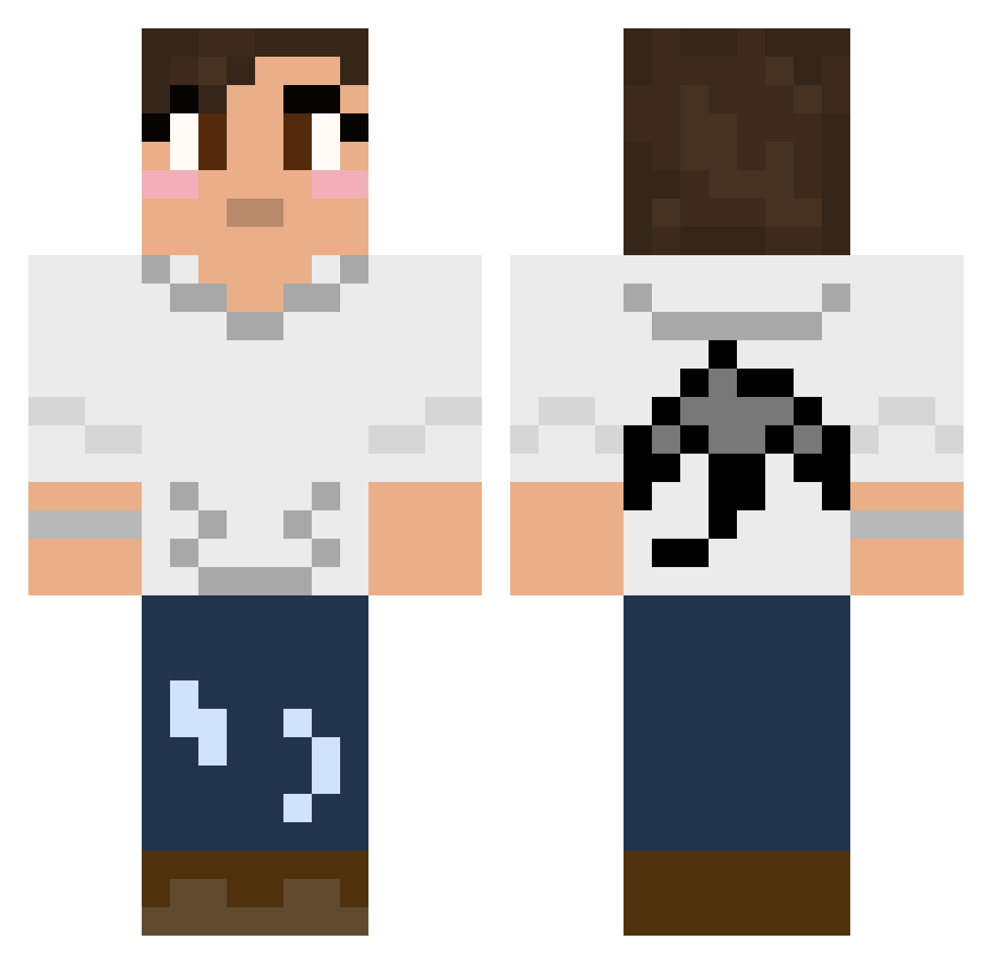 DDragonFuryy Minecraft skin, front and back view