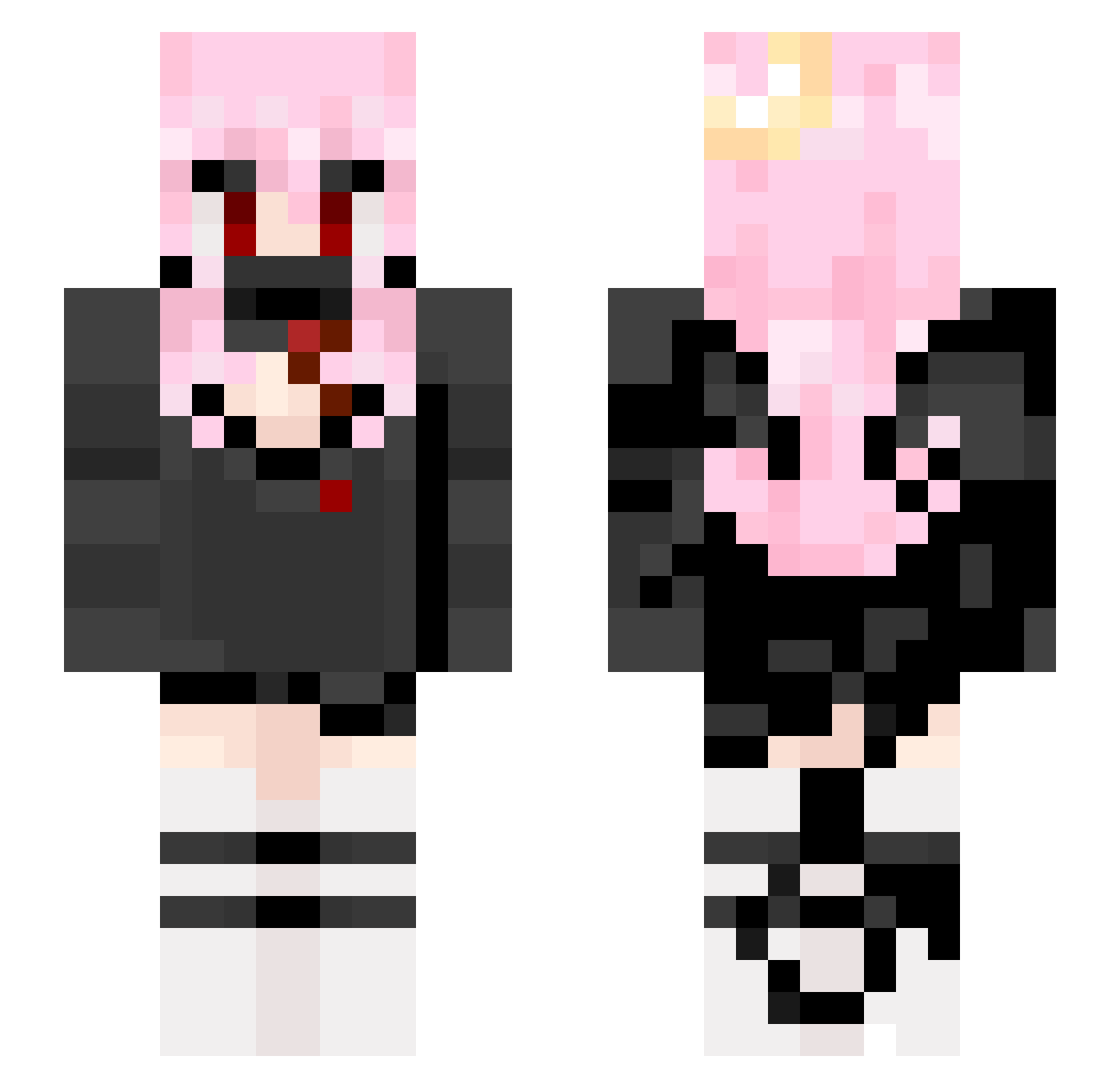 scytherr Minecraft skin, front and back view