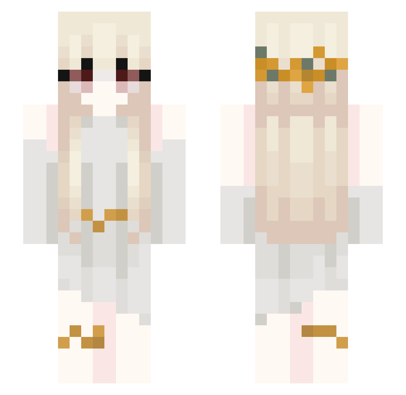 SEVEN_7_Qi Minecraft skin, front and back view