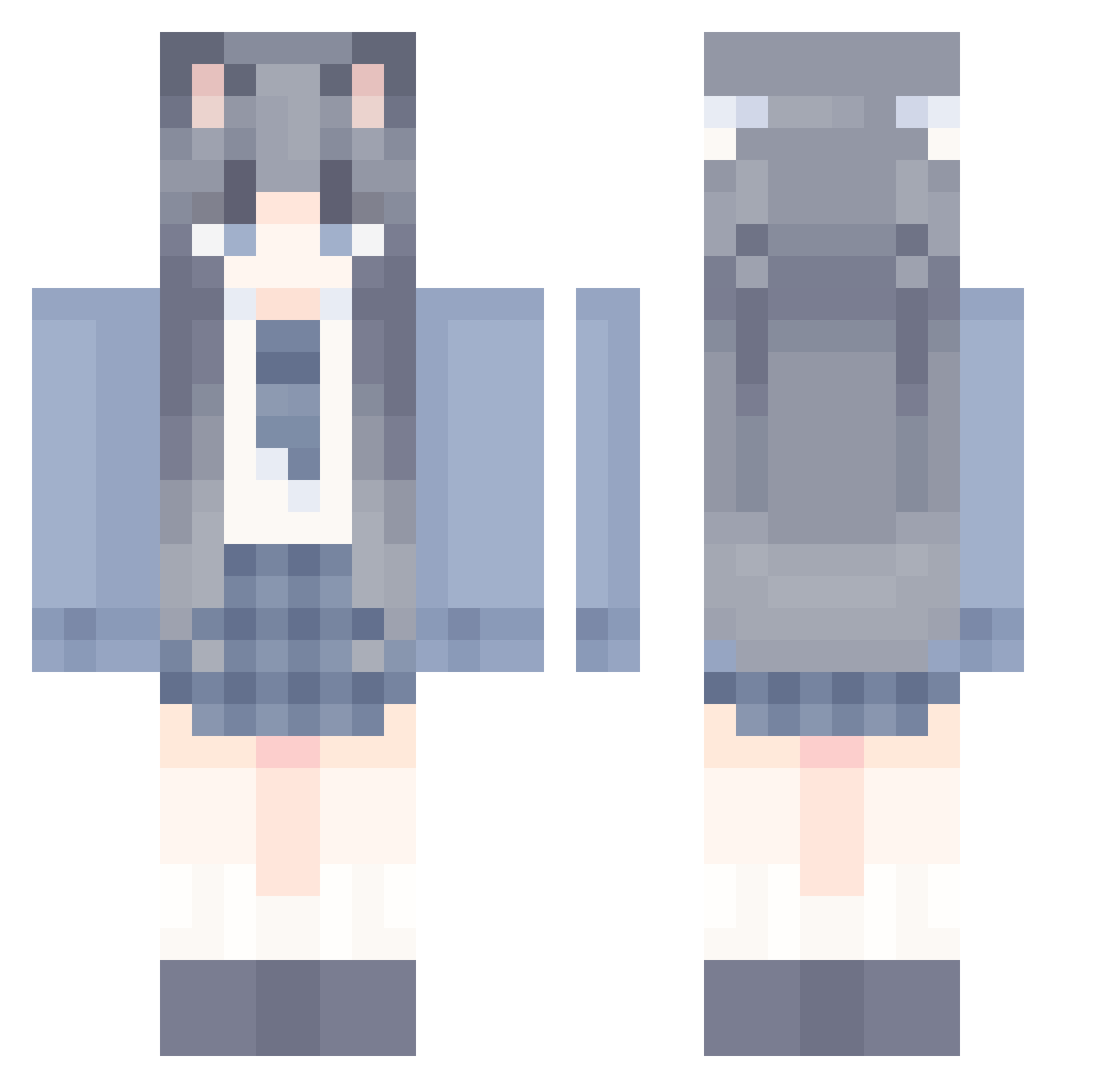 Xye_Mmiao Minecraft skin, front and back view