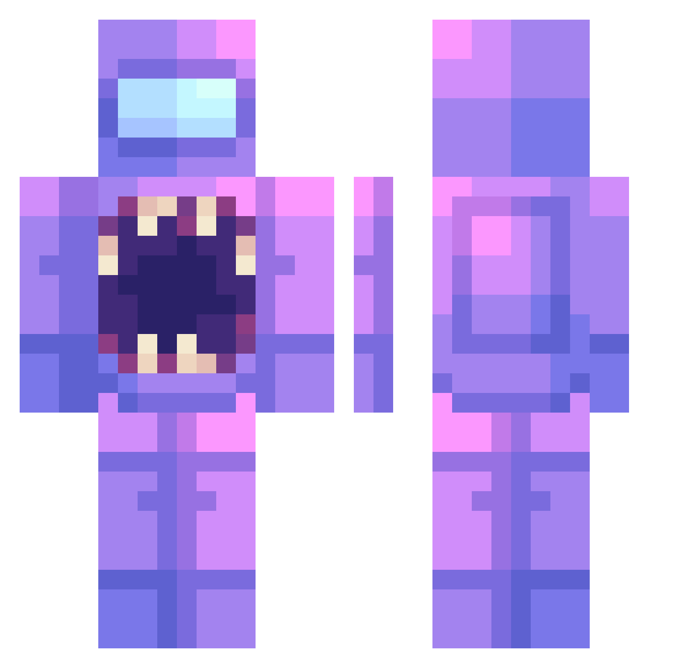 MazyTyren Minecraft skin, front and back view
