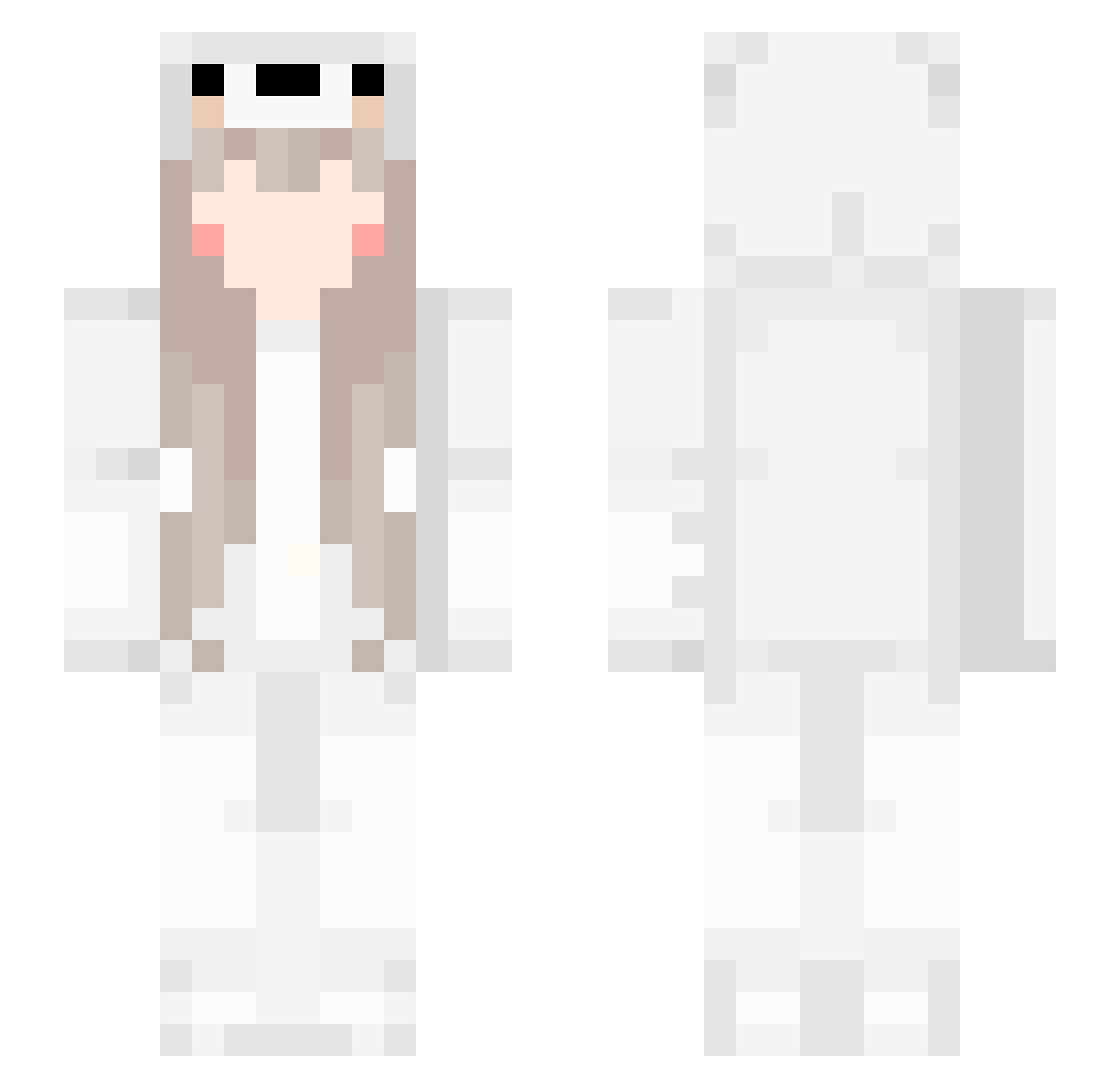 MysteryChan187 Minecraft skin, front and back view