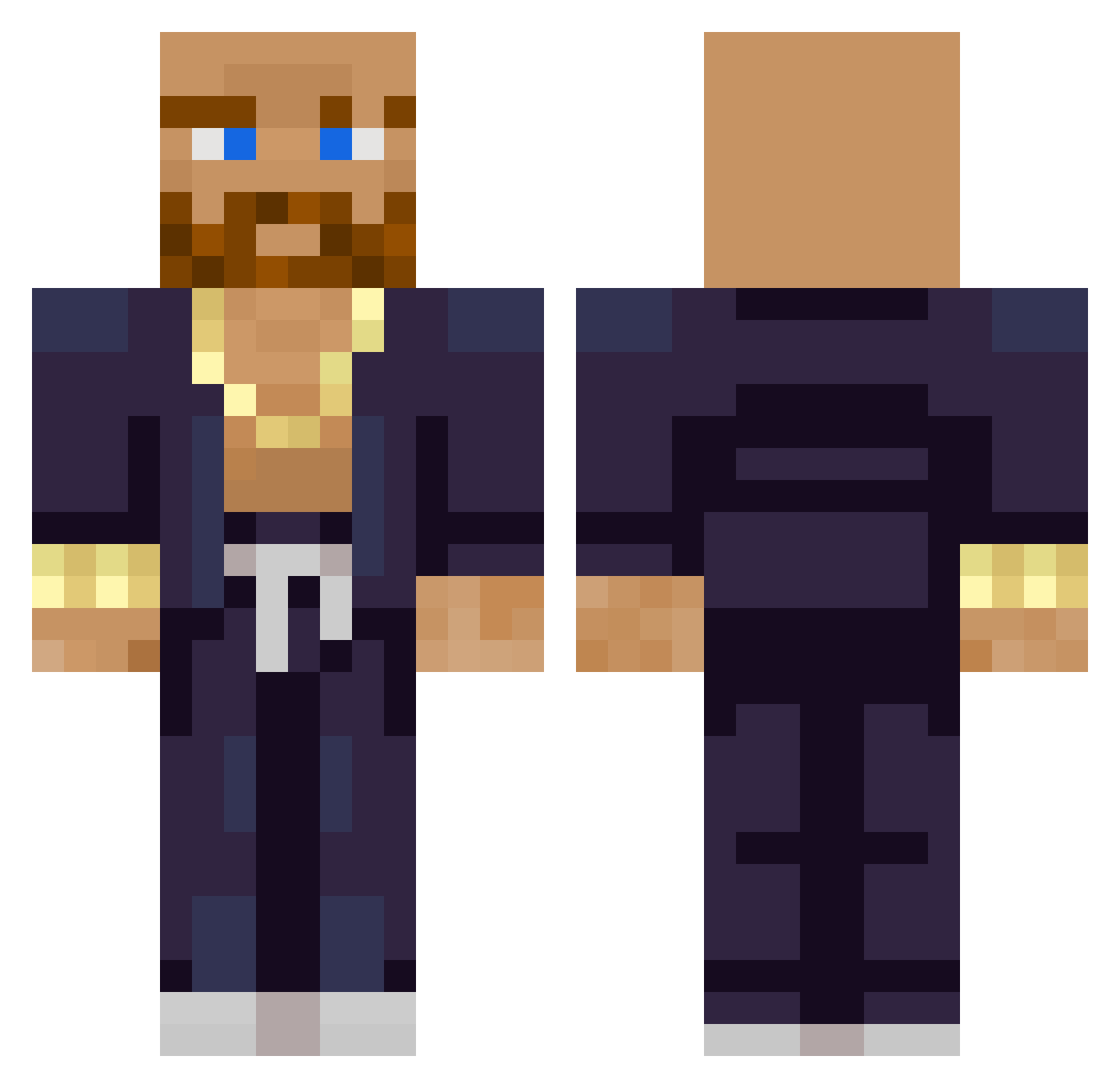 David_James Minecraft skin, front and back view