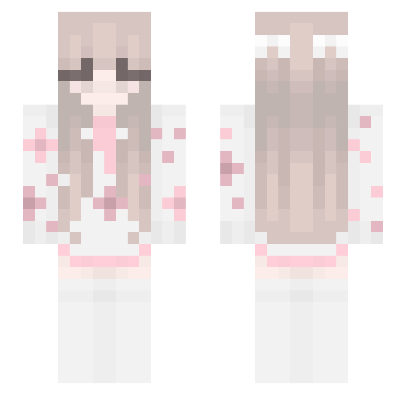 ImBoo Minecraft skin, front and back view