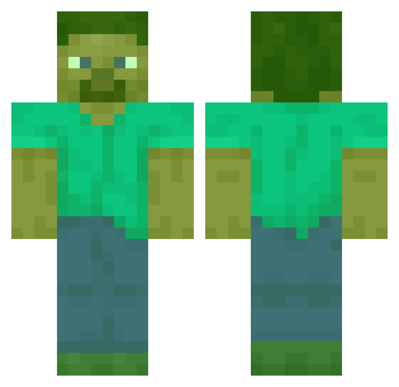 sungsusb Minecraft skin, front and back view