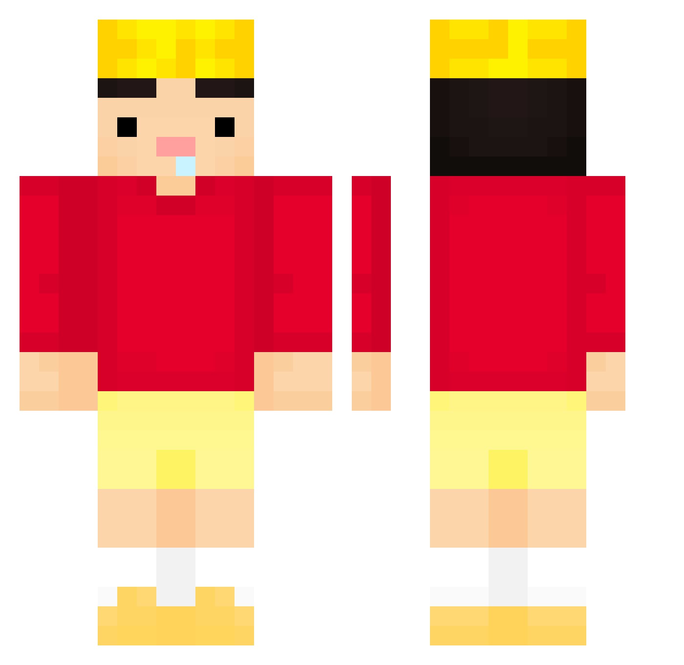 Chung_Shin Minecraft skin, front and back view