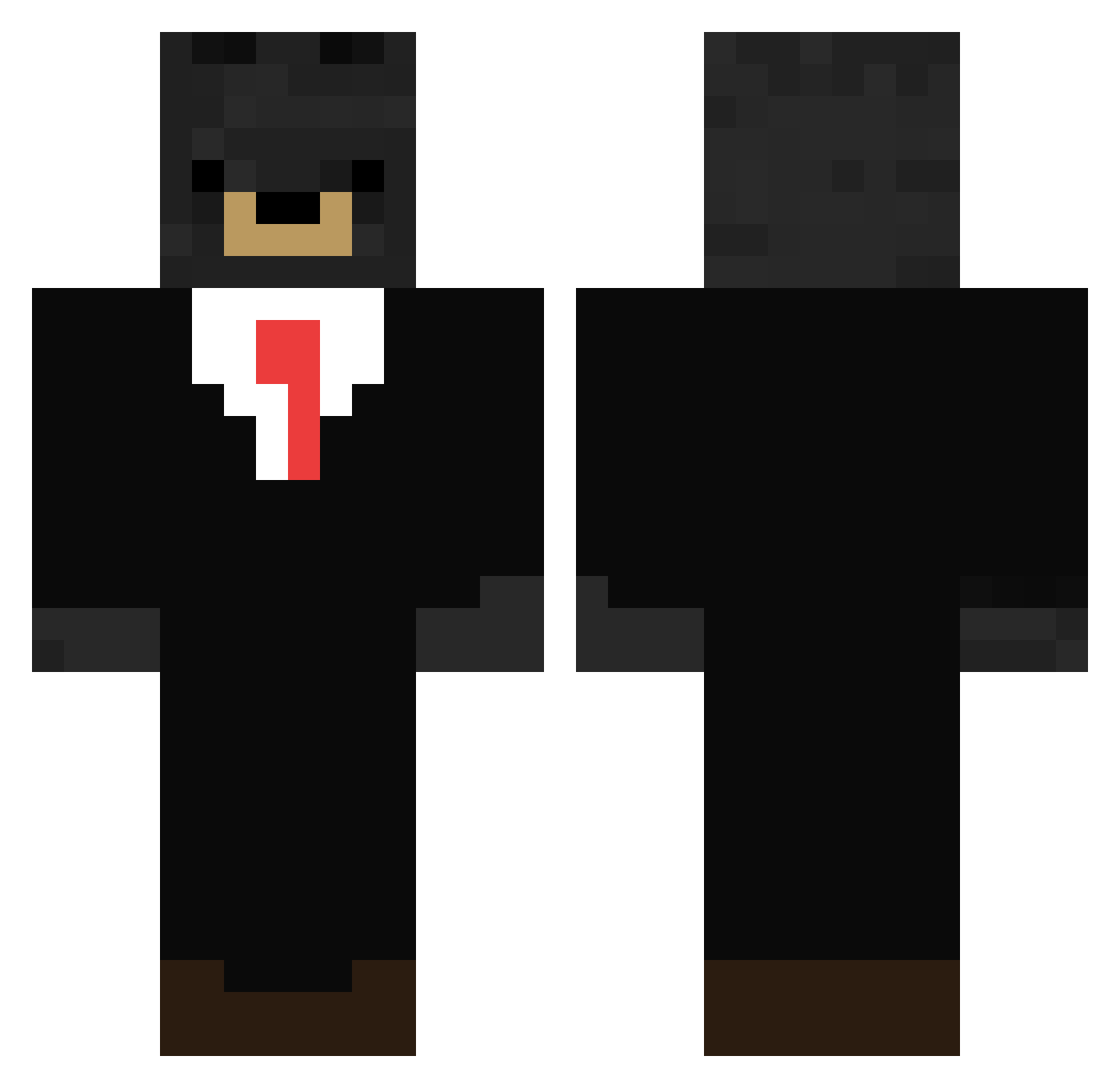 Barquey Minecraft skin, front and back view
