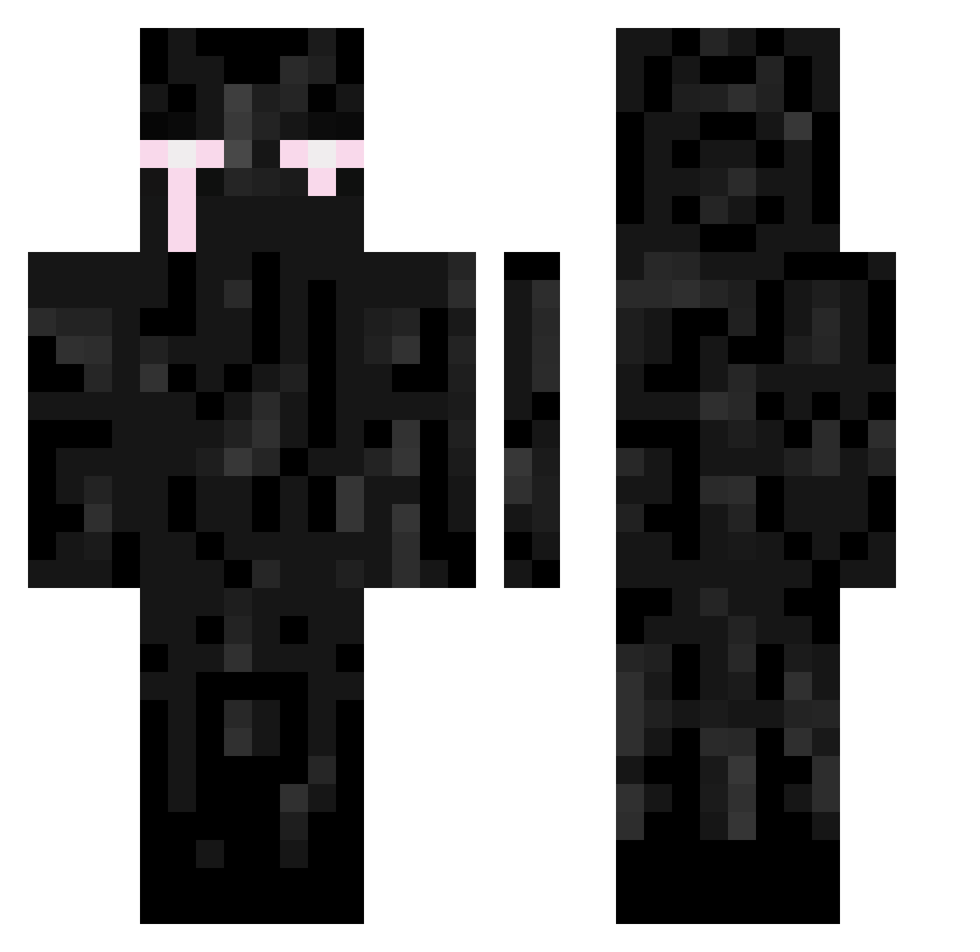 00_Marrow_00 Minecraft skin, front and back view