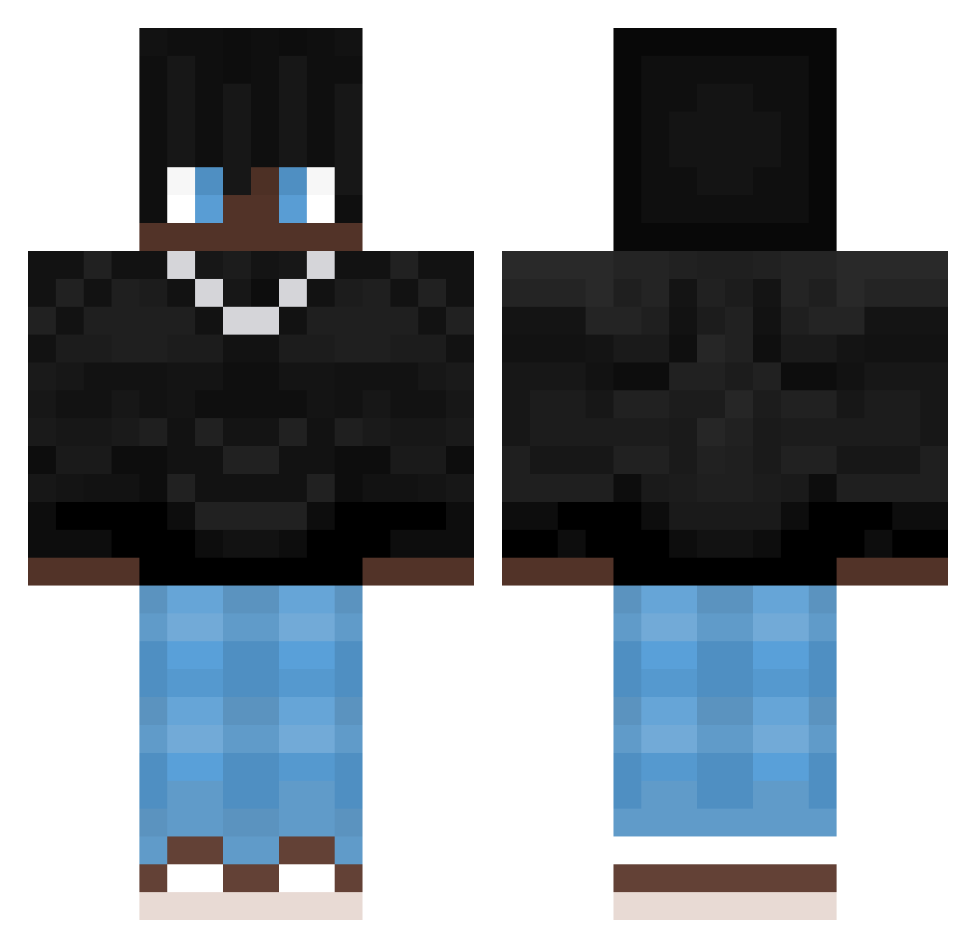 DeDewiec Minecraft skin, front and back view