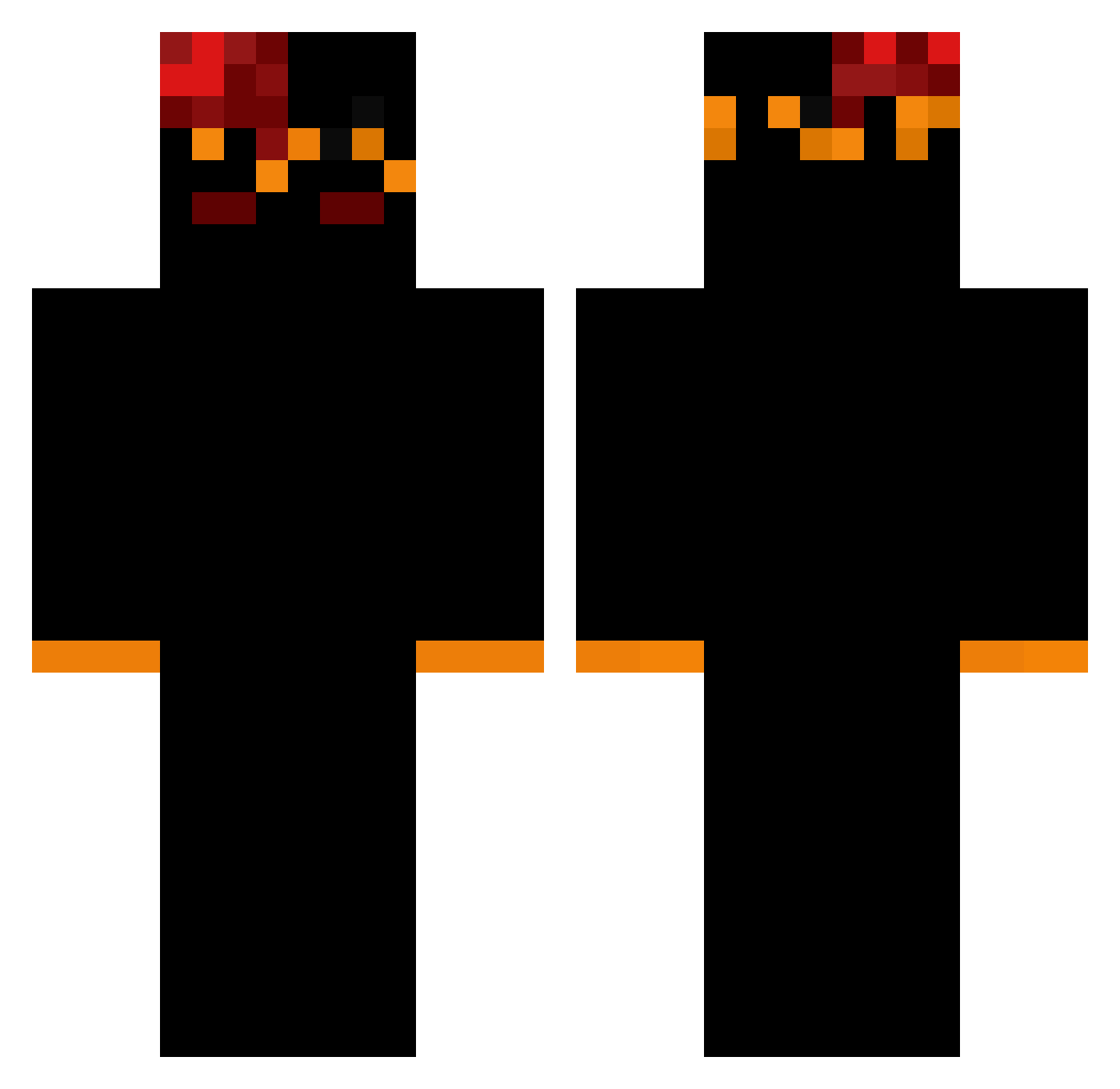 R0melu Minecraft skin, front and back view