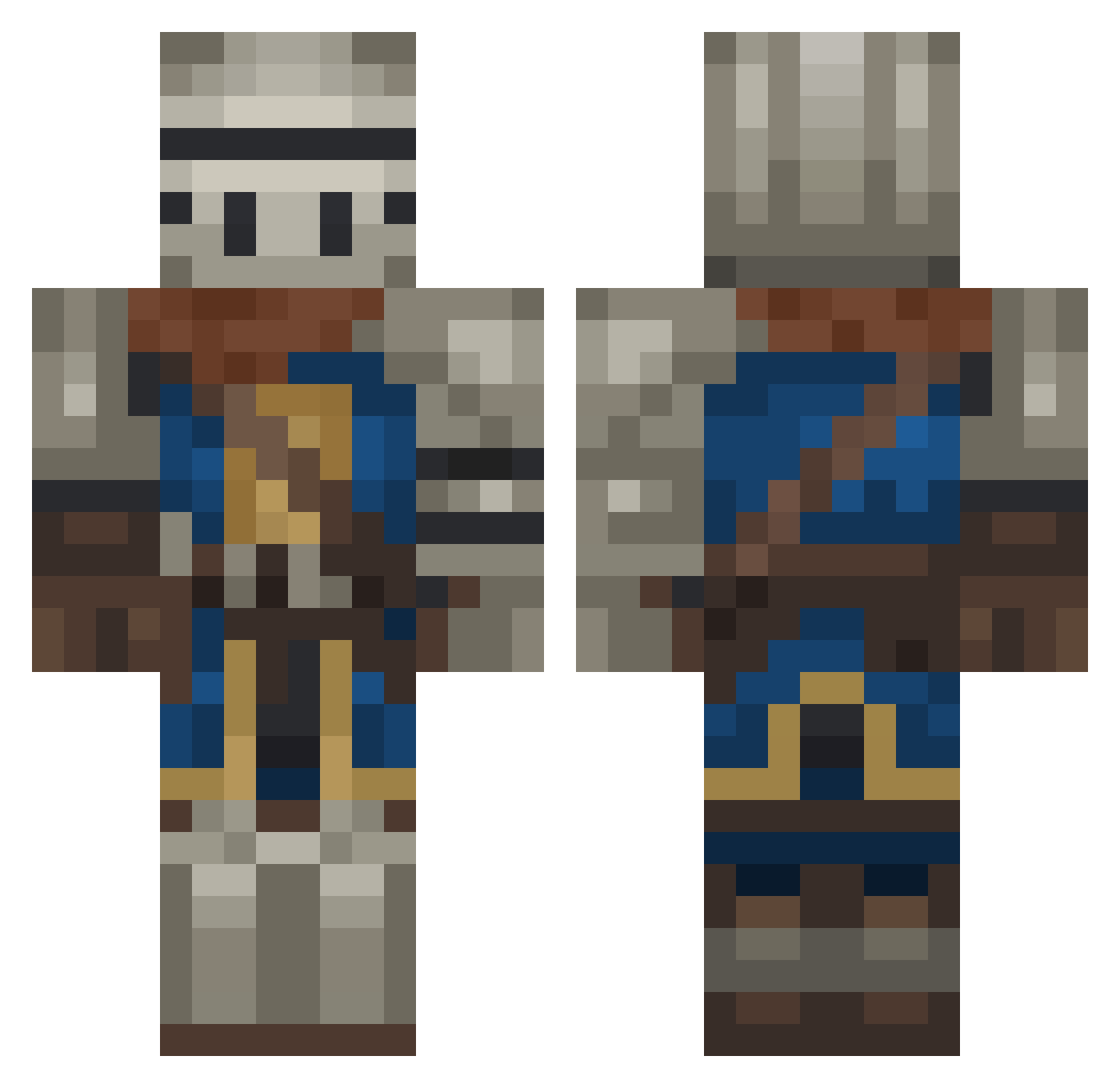 whoistyler Minecraft skin, front and back view