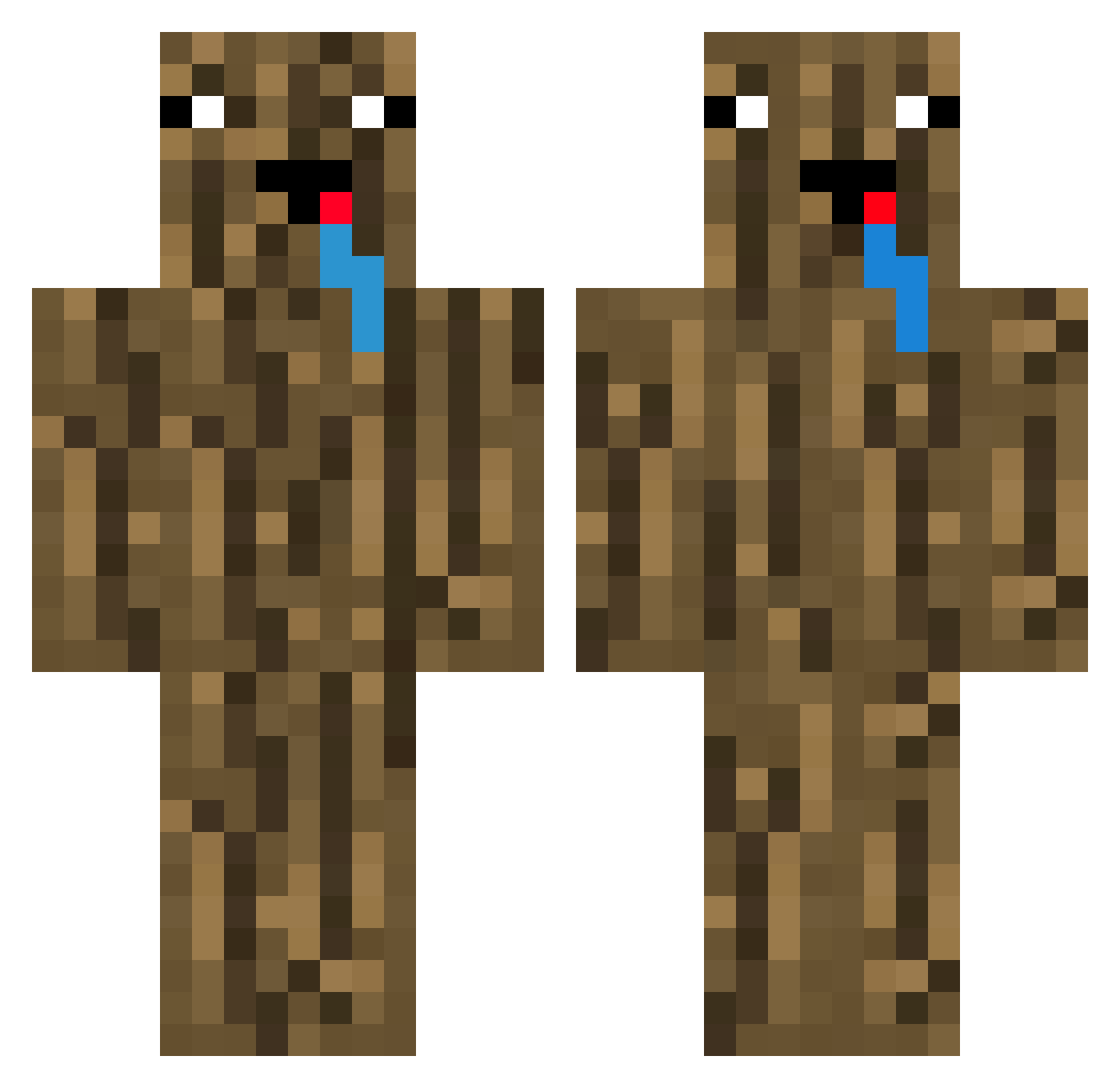 CellieBellie Minecraft skin, front and back view