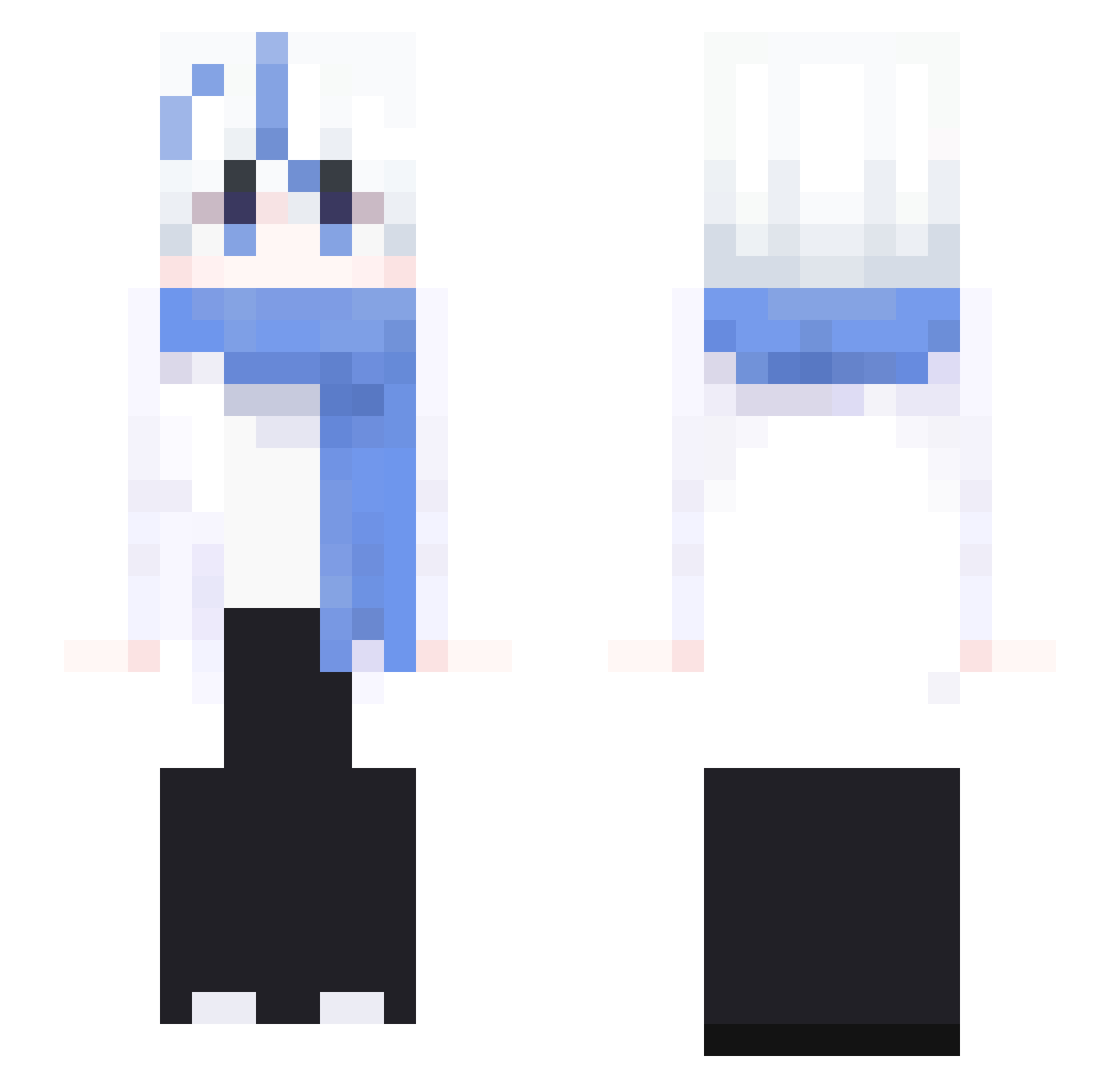 Niko_ioh Minecraft skin, front and back view