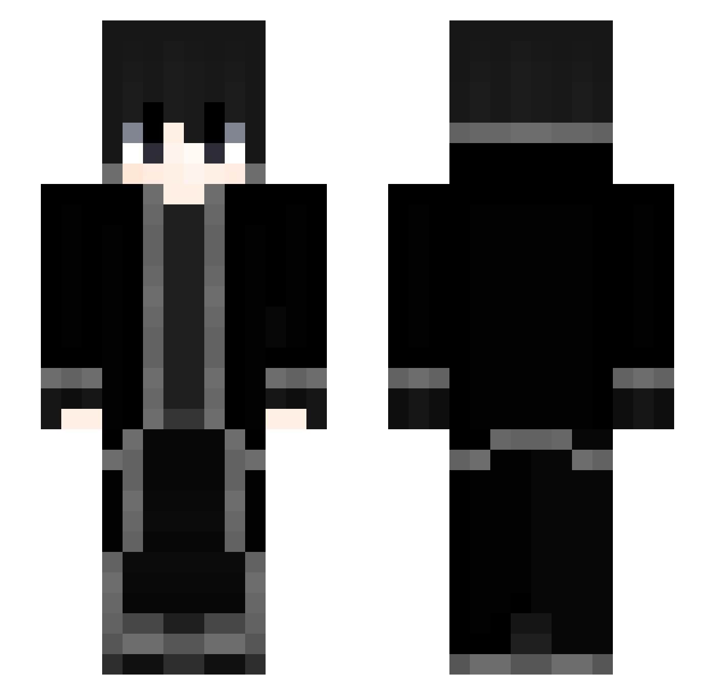 Karannnnnn Minecraft skin, front and back view