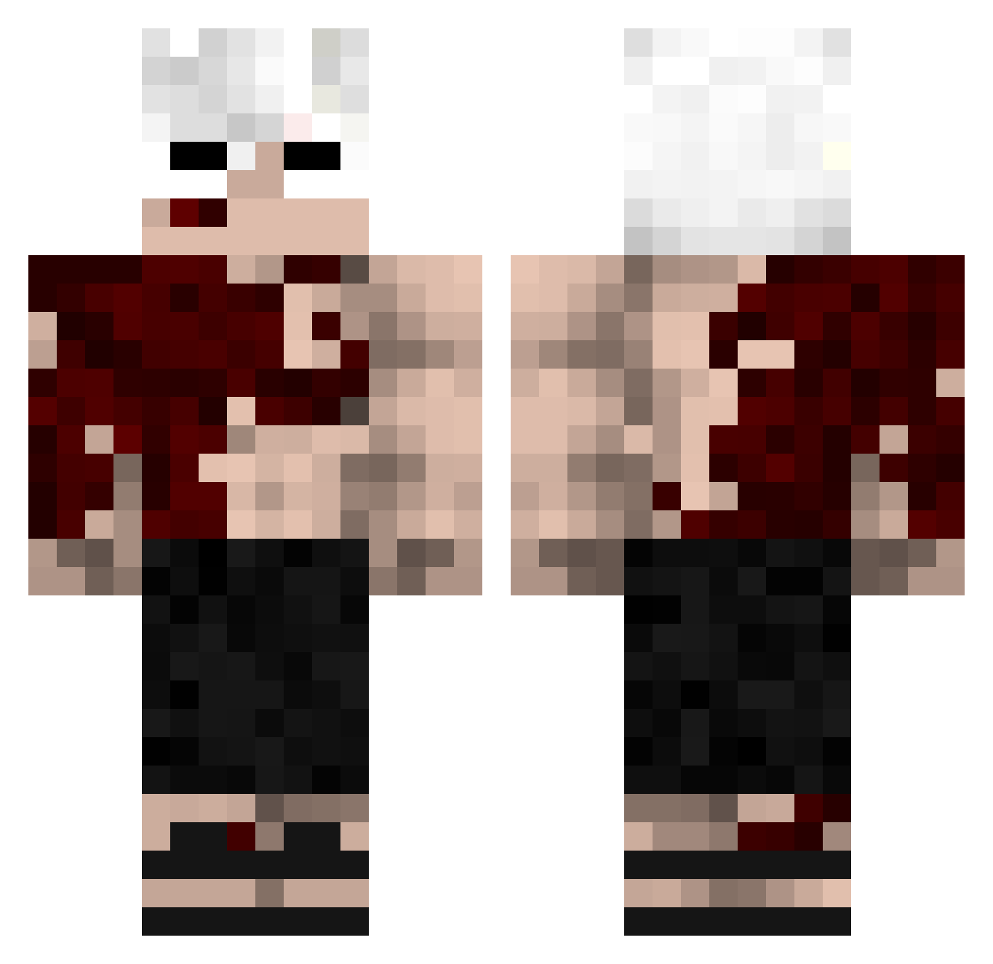 versaimi Minecraft skin, front and back view