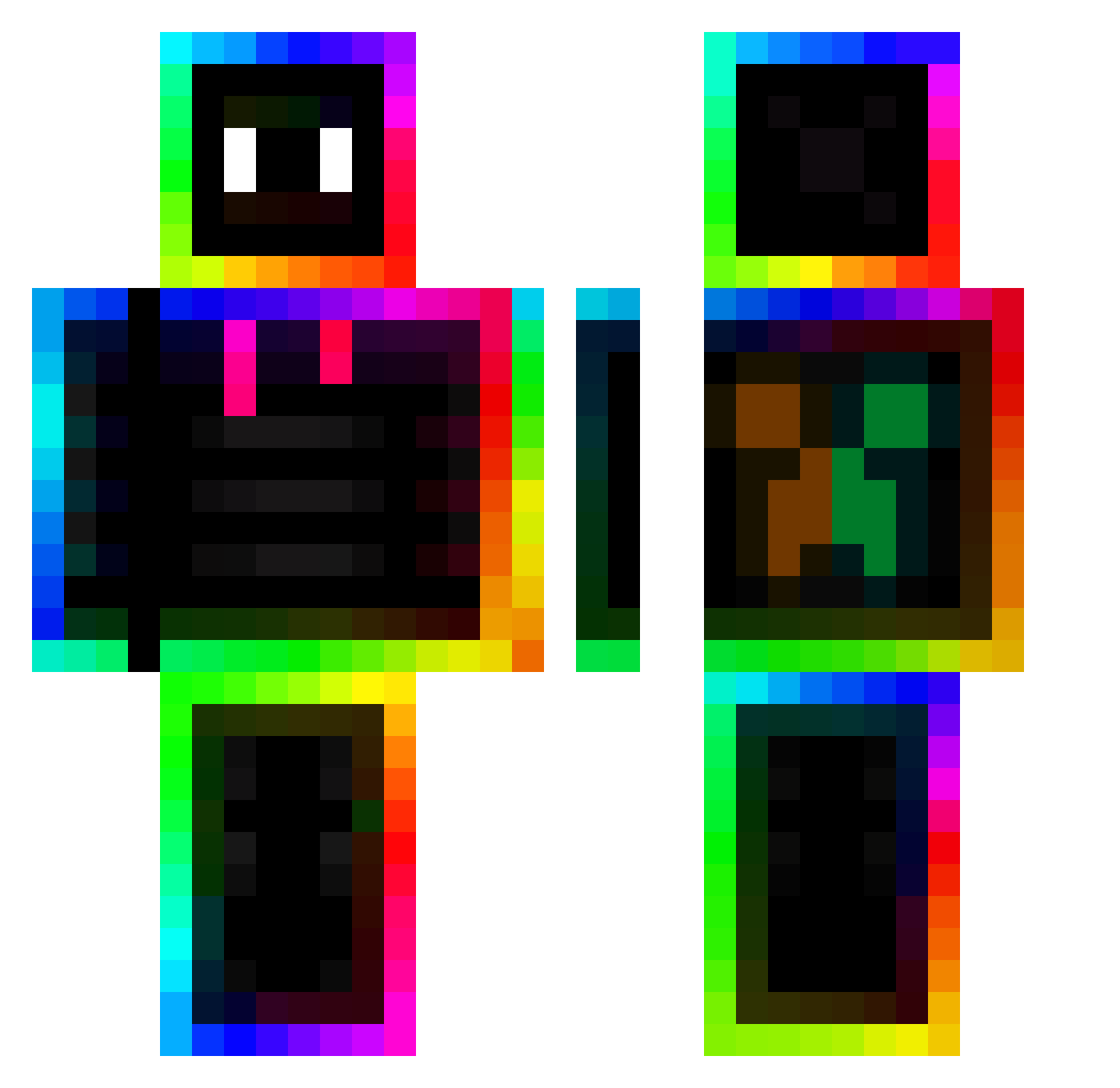 YTSB737 Minecraft skin, front and back view