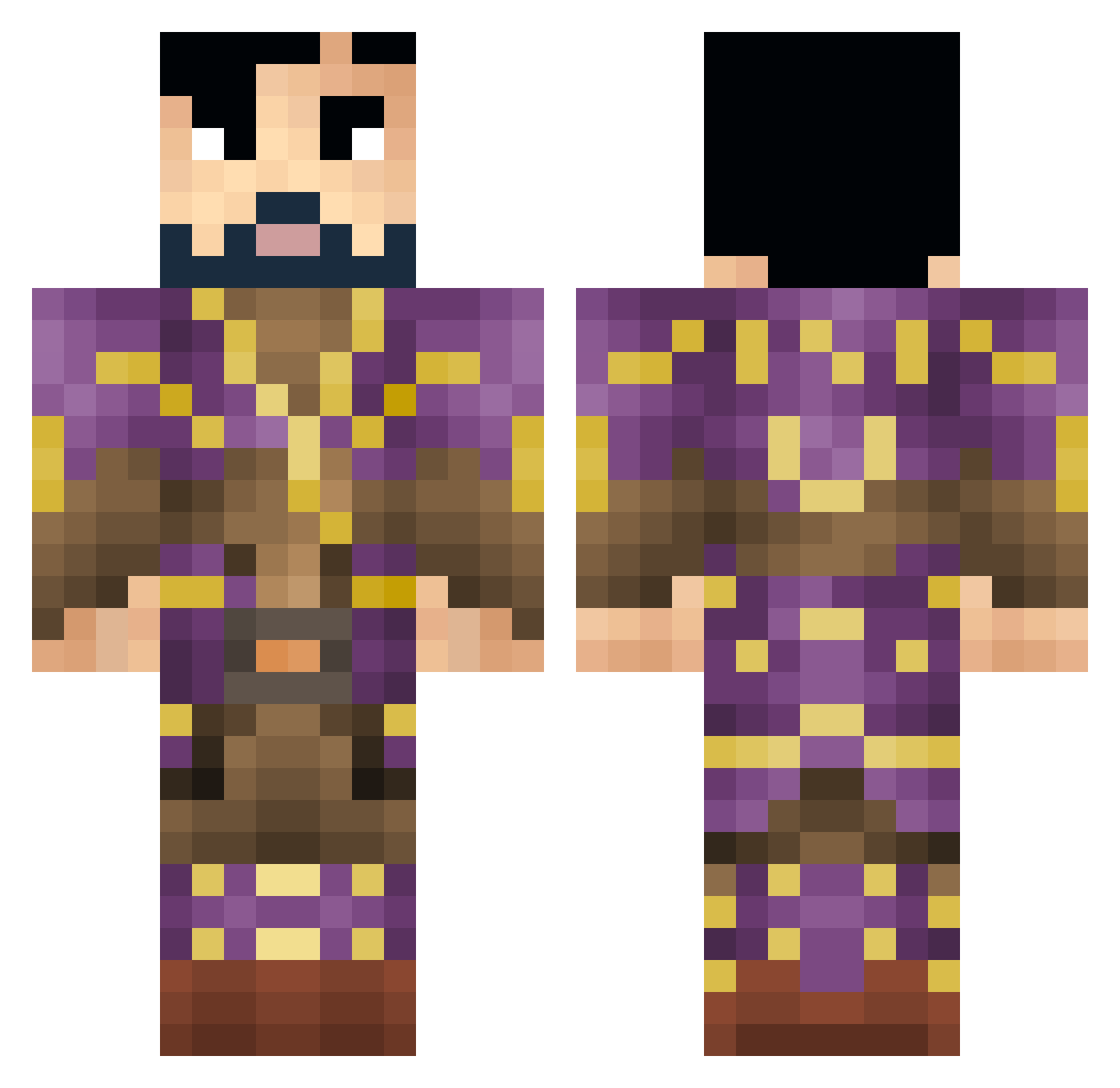 TheWelshOtaku Minecraft skin, front and back view