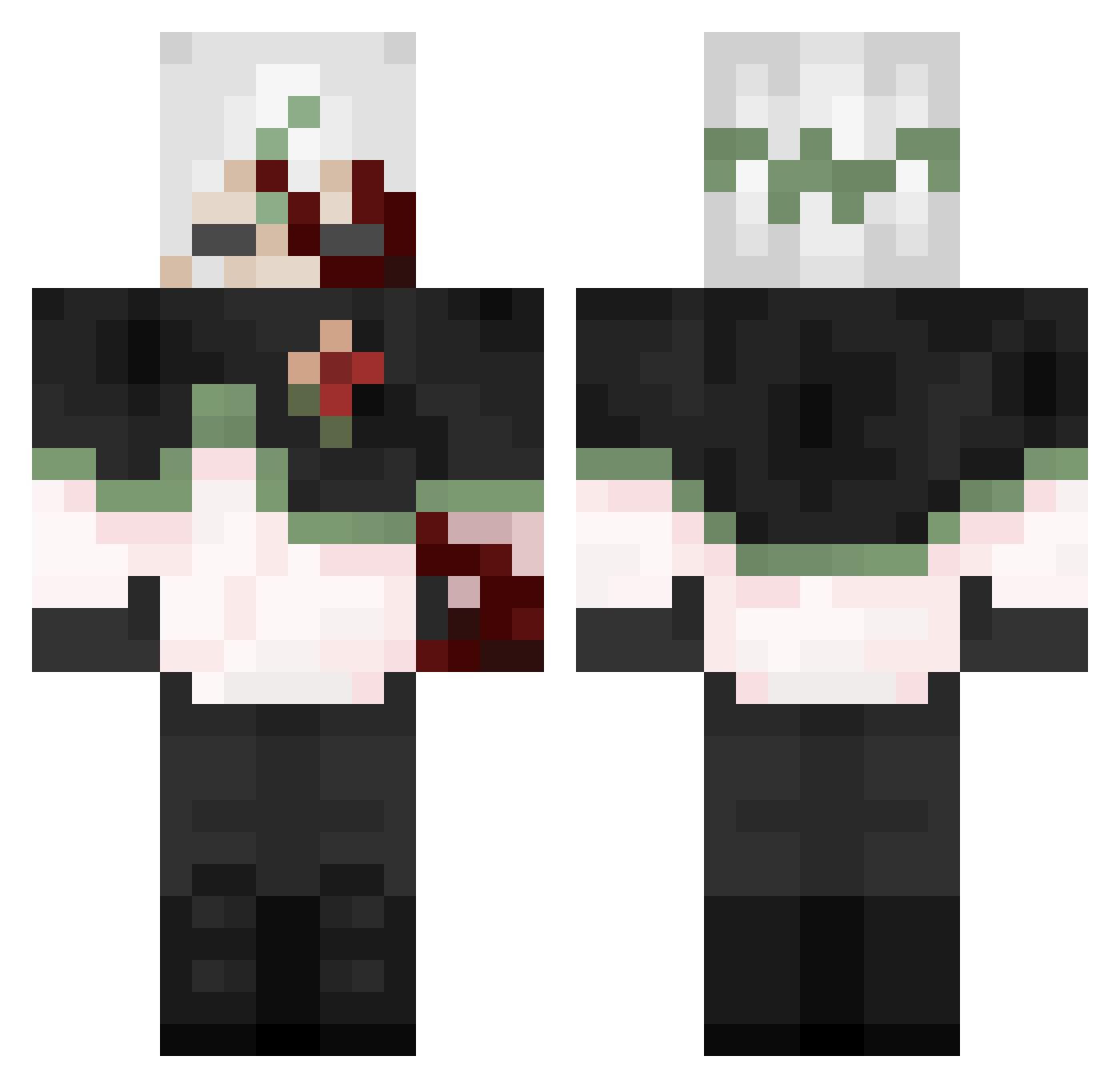 Snowykab_ Minecraft skin, front and back view
