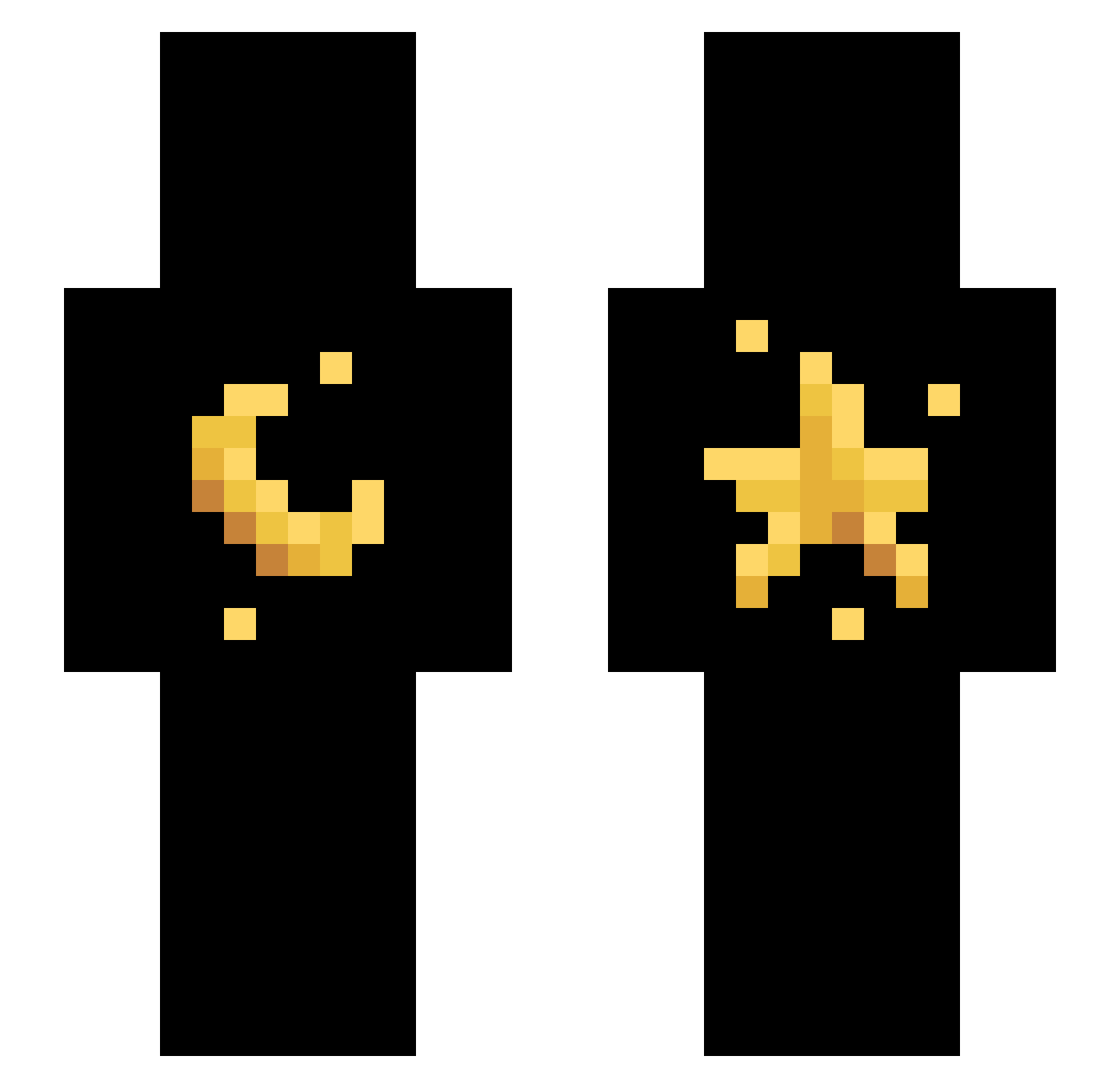 _MrNightSky Minecraft skin, front and back view