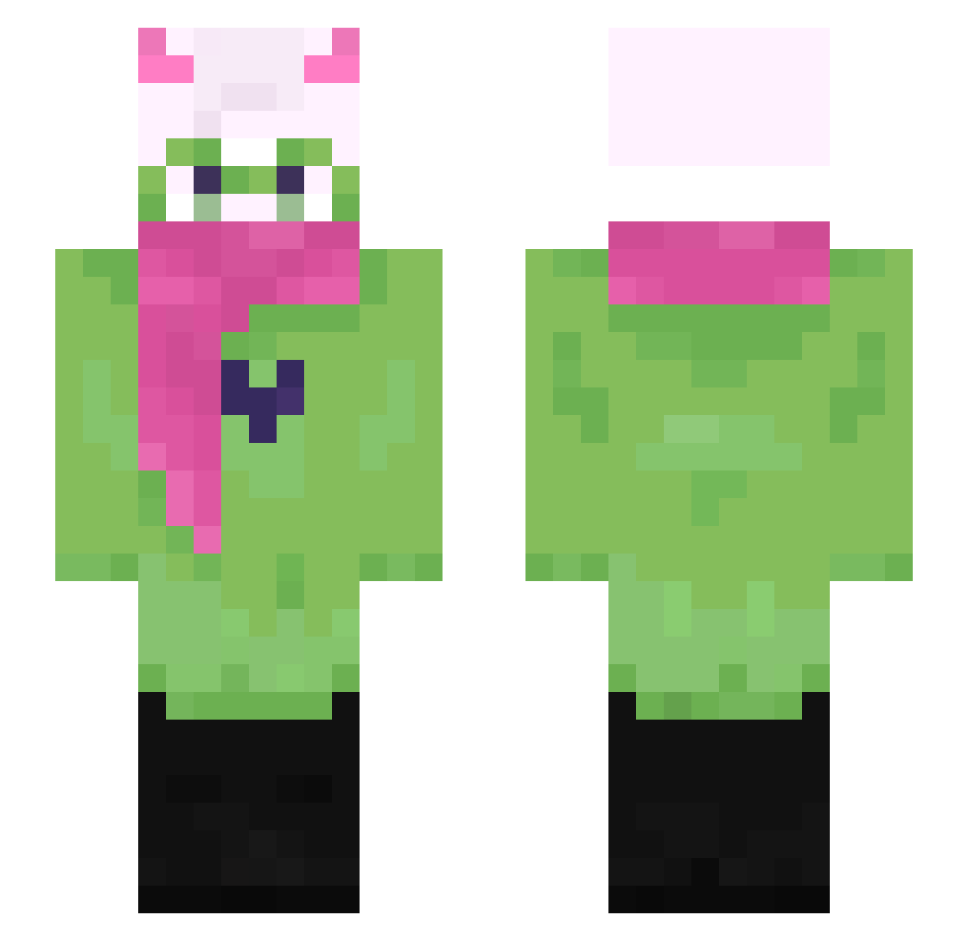 ByKonyc Minecraft skin, front and back view