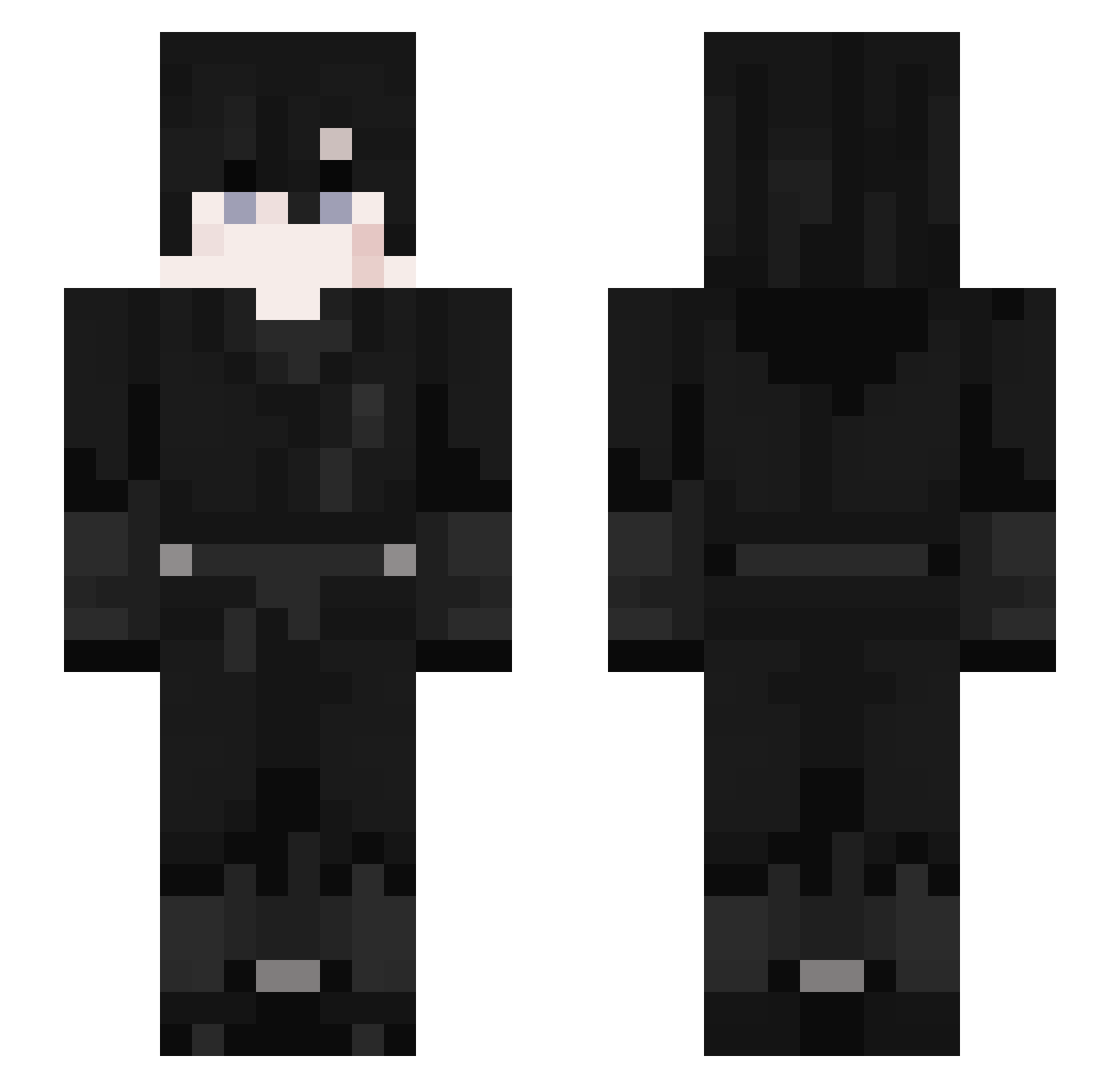 SWORDART0NLINE Minecraft skin, front and back view