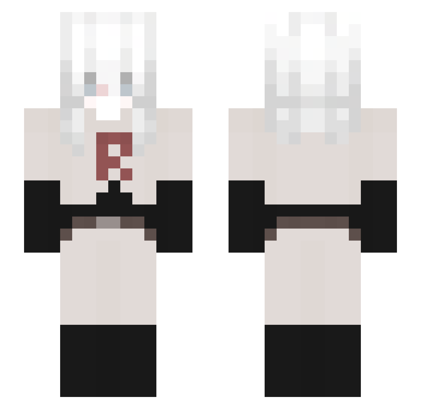 aixnai Minecraft skin, front and back view