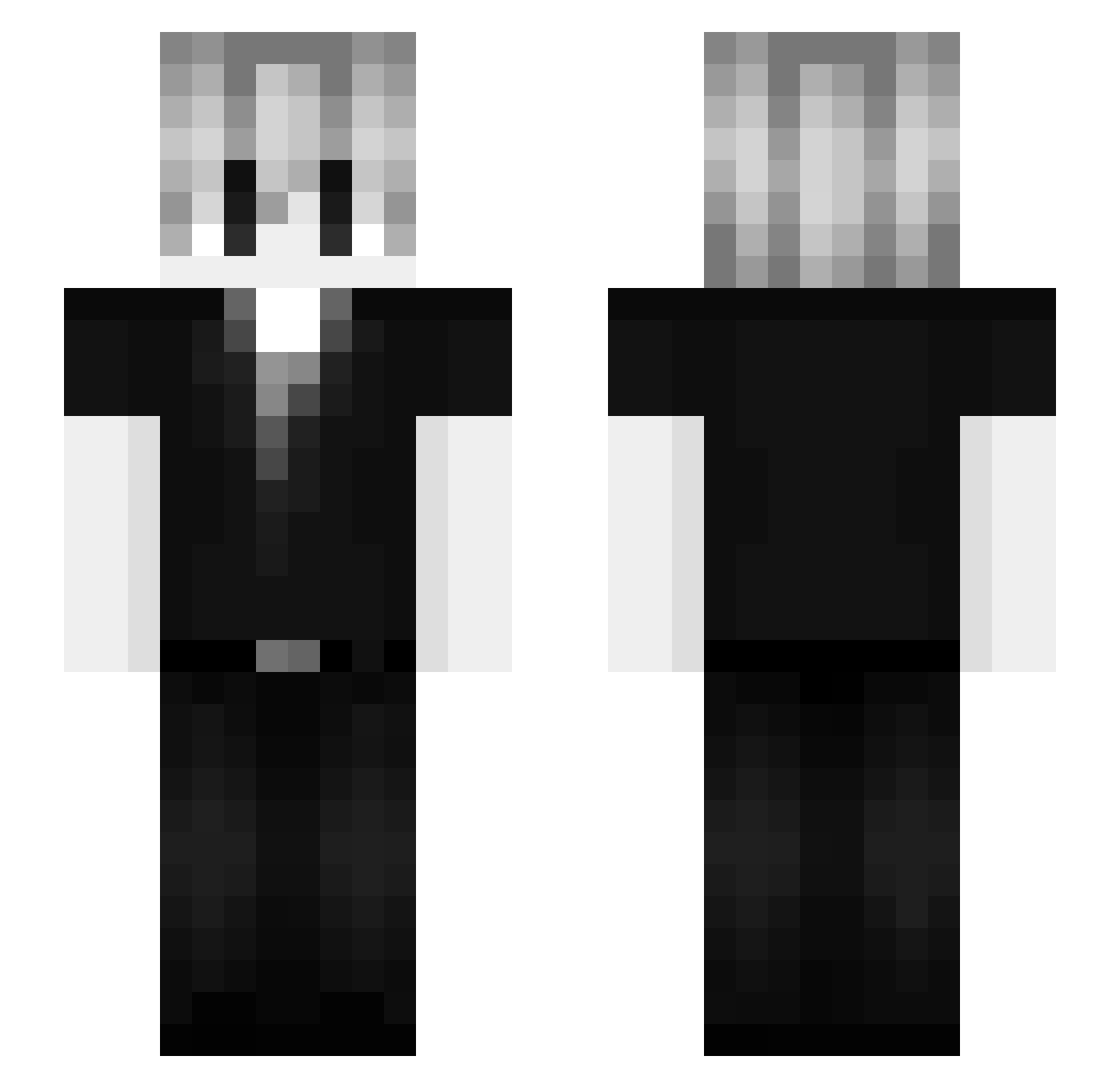 _Blazing Minecraft skin, front and back view