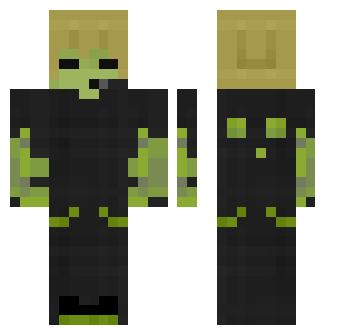 kryze00 Minecraft skin, front and back view