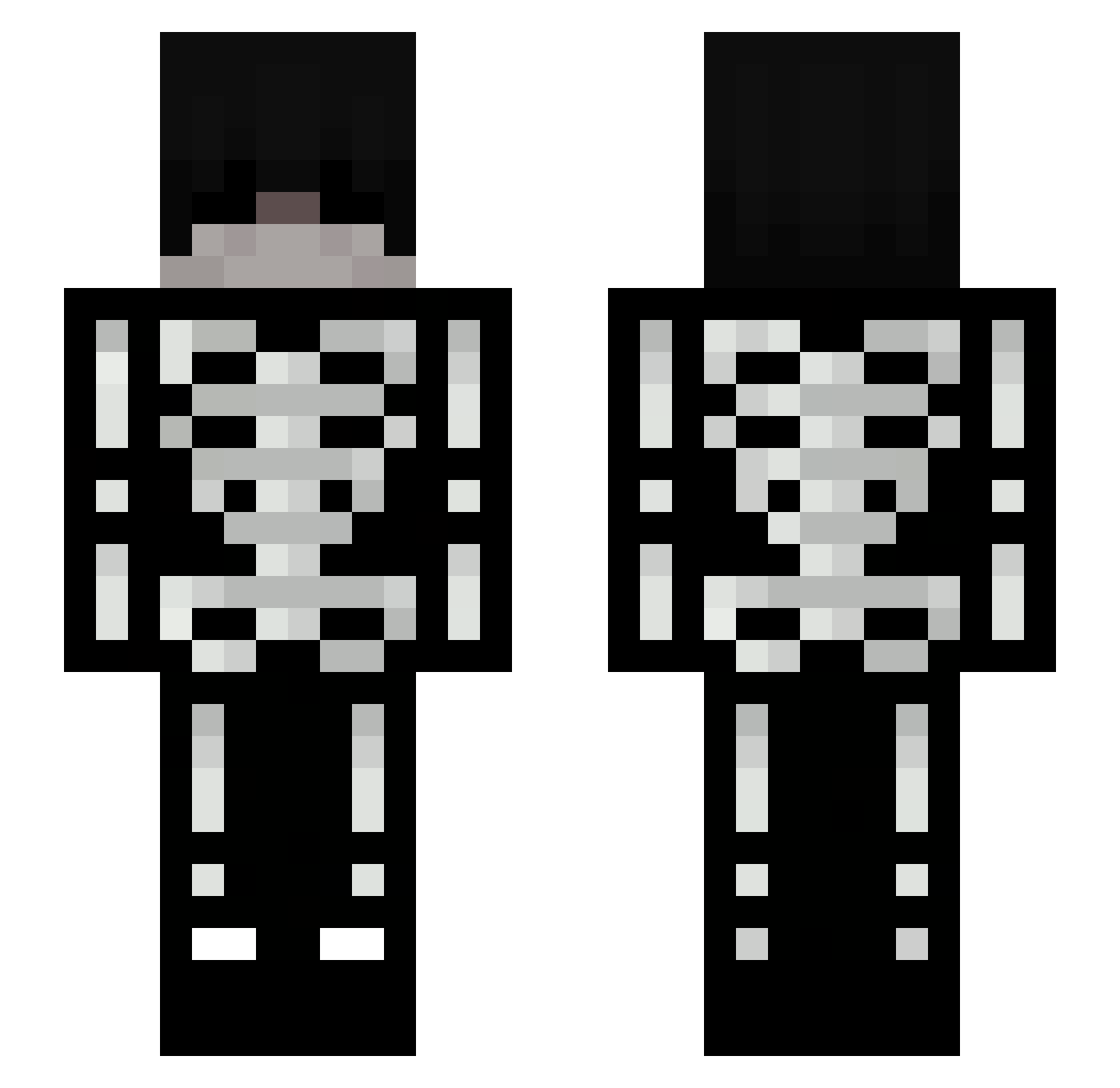 dokzyrr Minecraft skin, front and back view