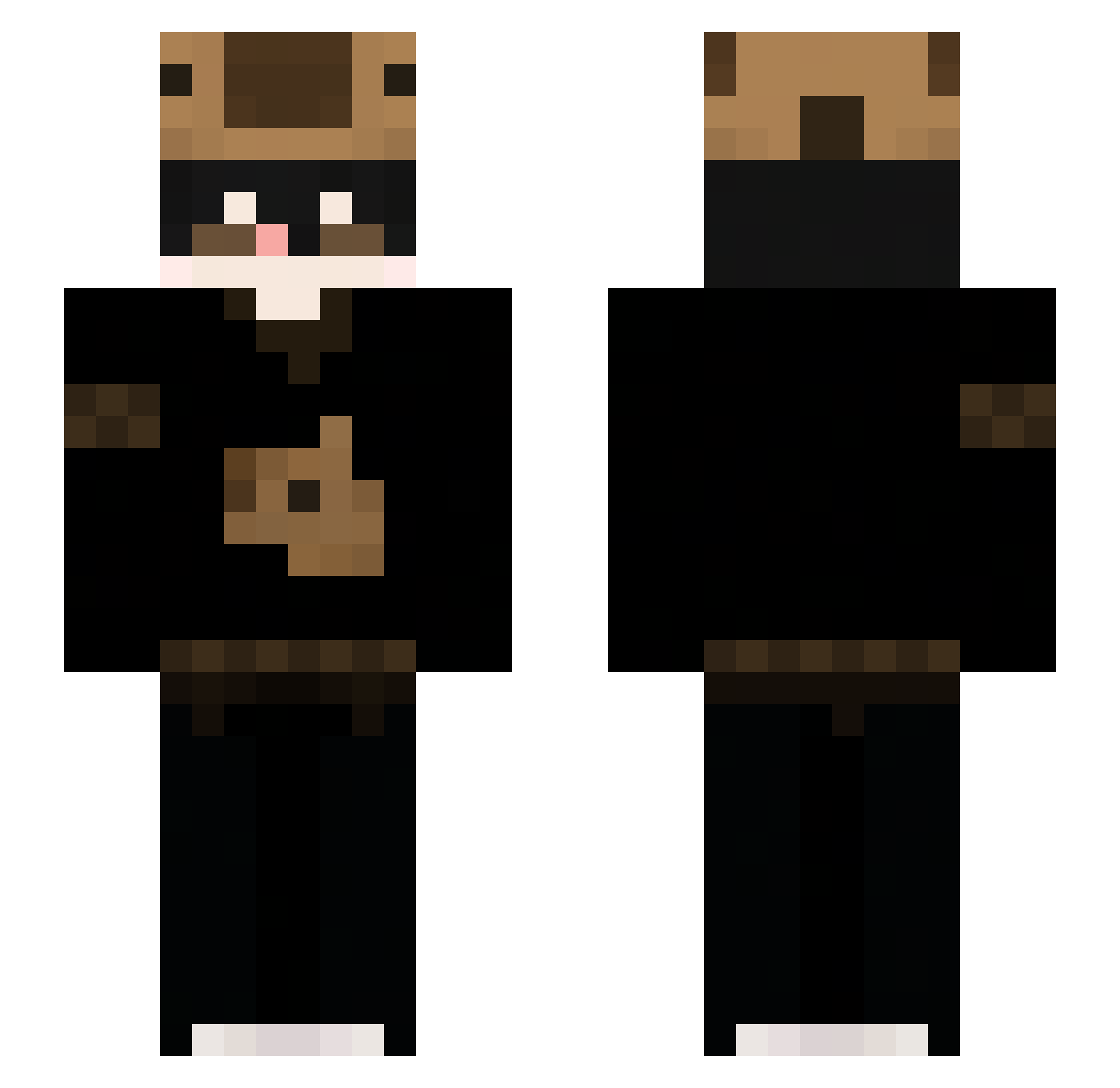 JsuisPasEgurl Minecraft skin, front and back view