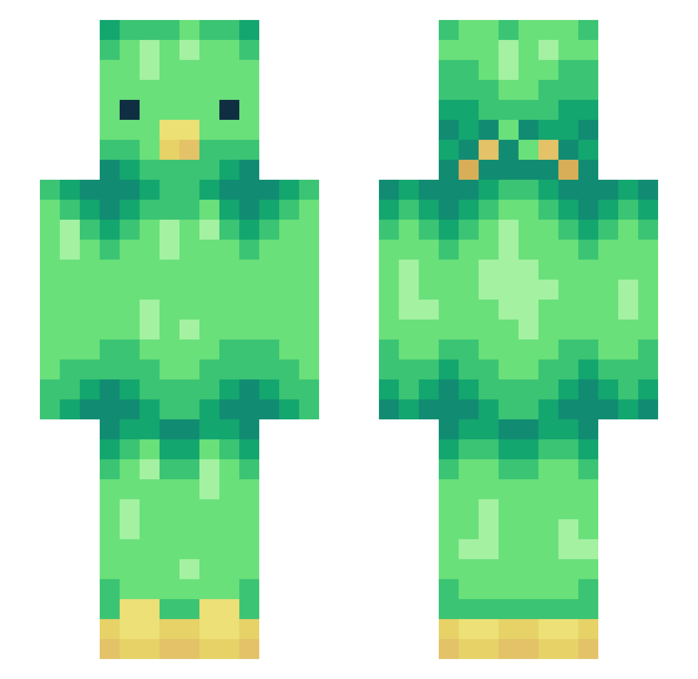 ILoveYoo Minecraft skin, front and back view
